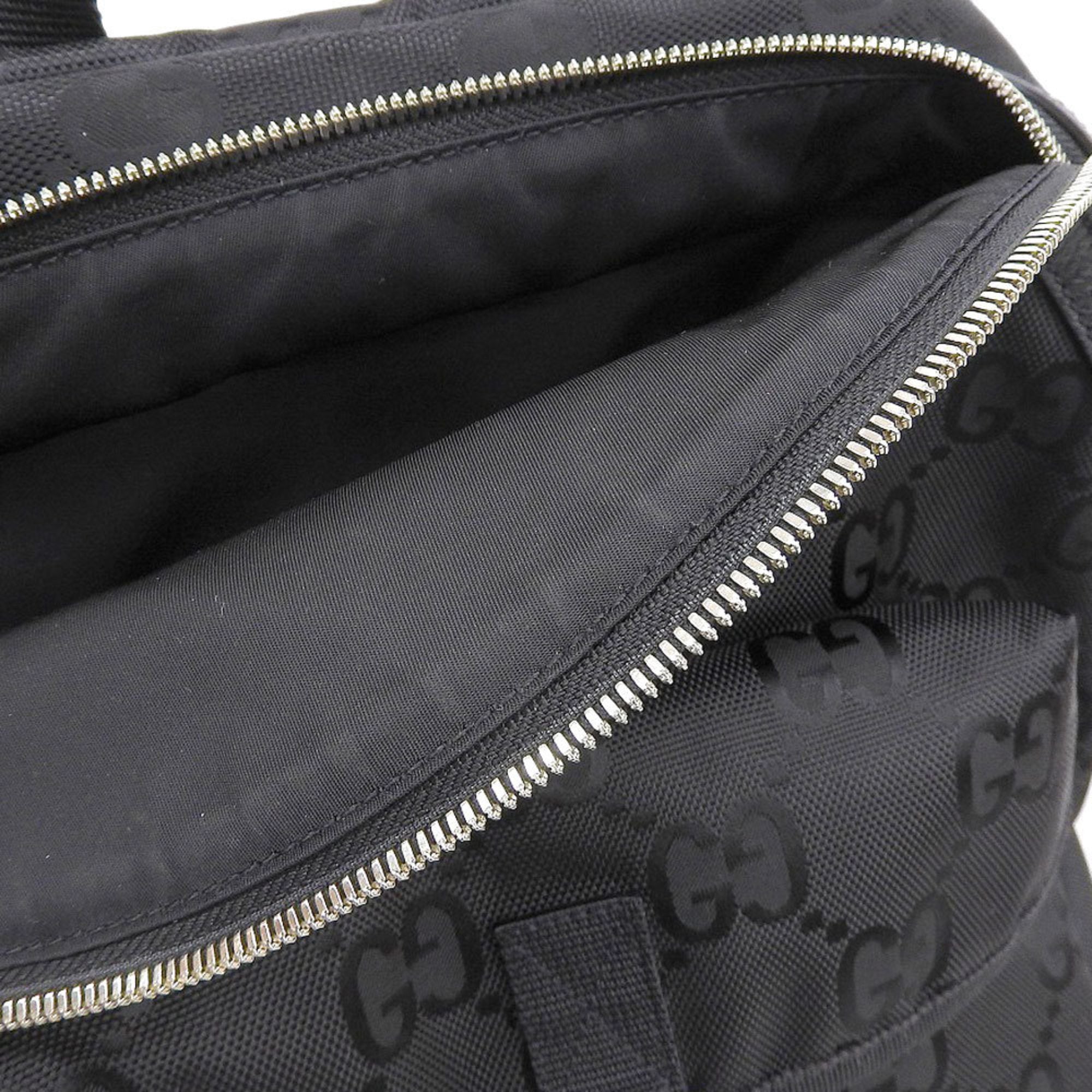 Gucci Black Nylon Leather Backpack (Pre-Owned)
