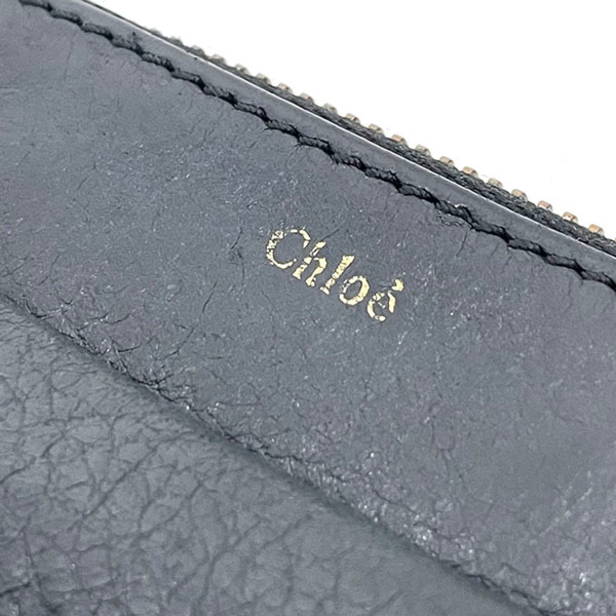 Chloé Black Leather Wallet (Bi-Fold) (Pre-Owned)