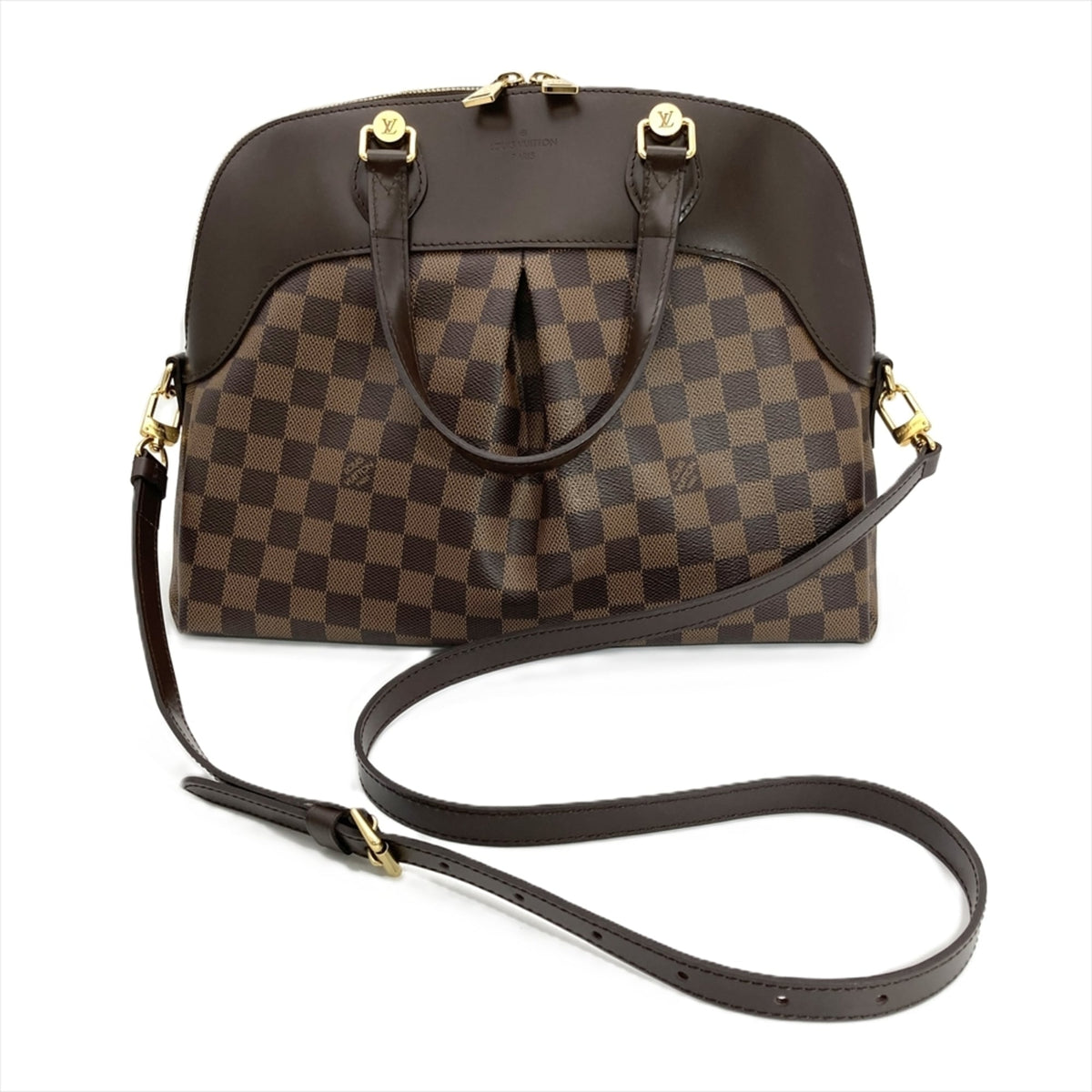 Louis Vuitton Damier Brown Damier Canvas Ebene Handbag (Pre-Owned)