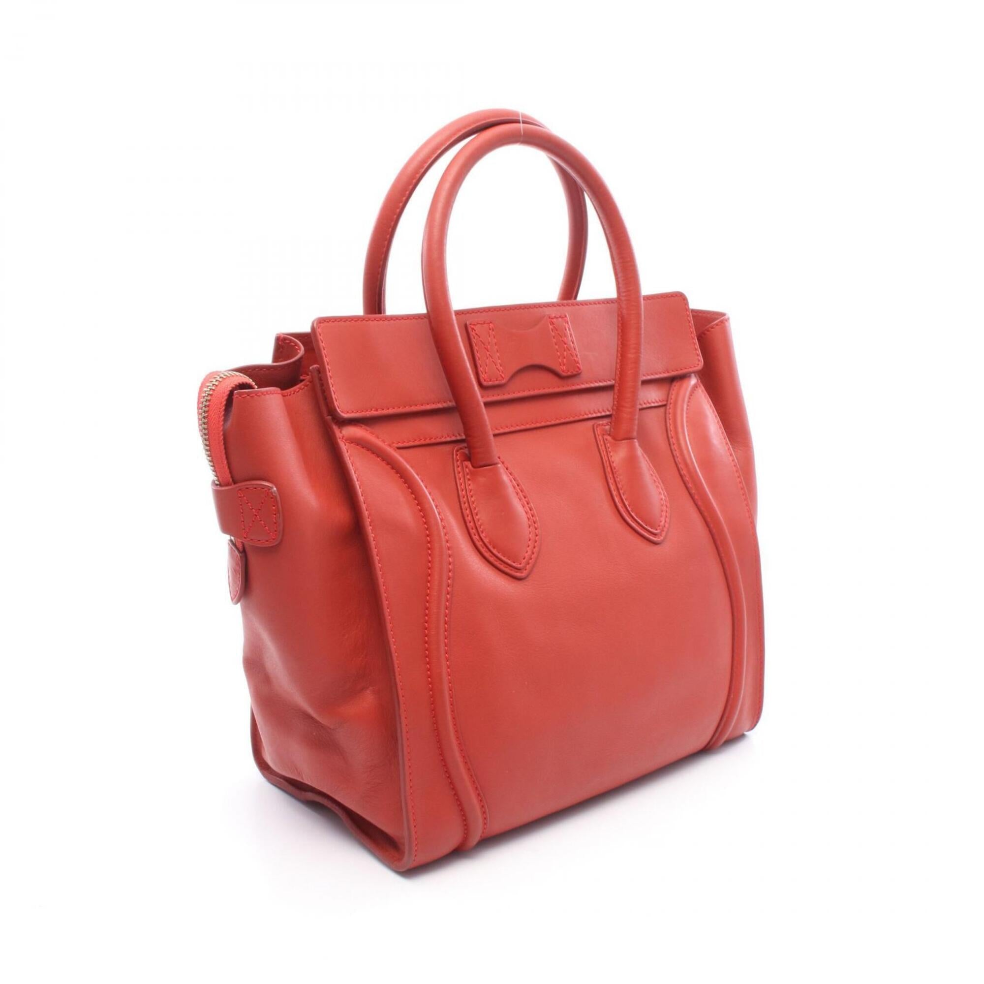 Celine Red Color Leather Handbag (Pre-Owned)