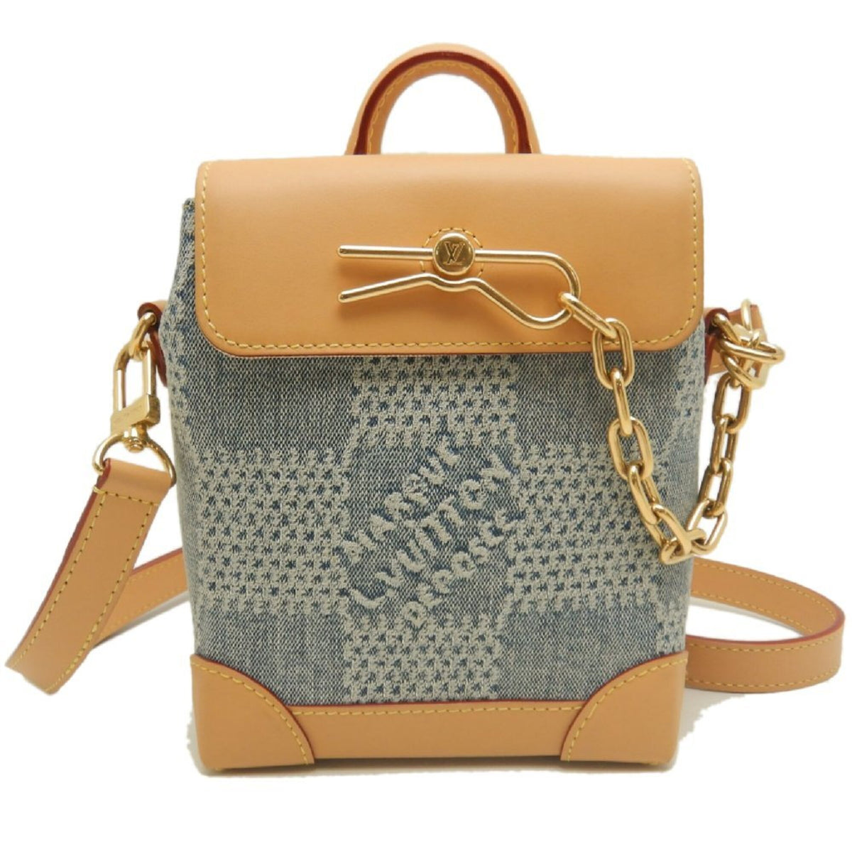 Louis Vuitton Blue Cotton Canvas Cuir Ombre Leather Shoulder Bag (Pre-Owned)