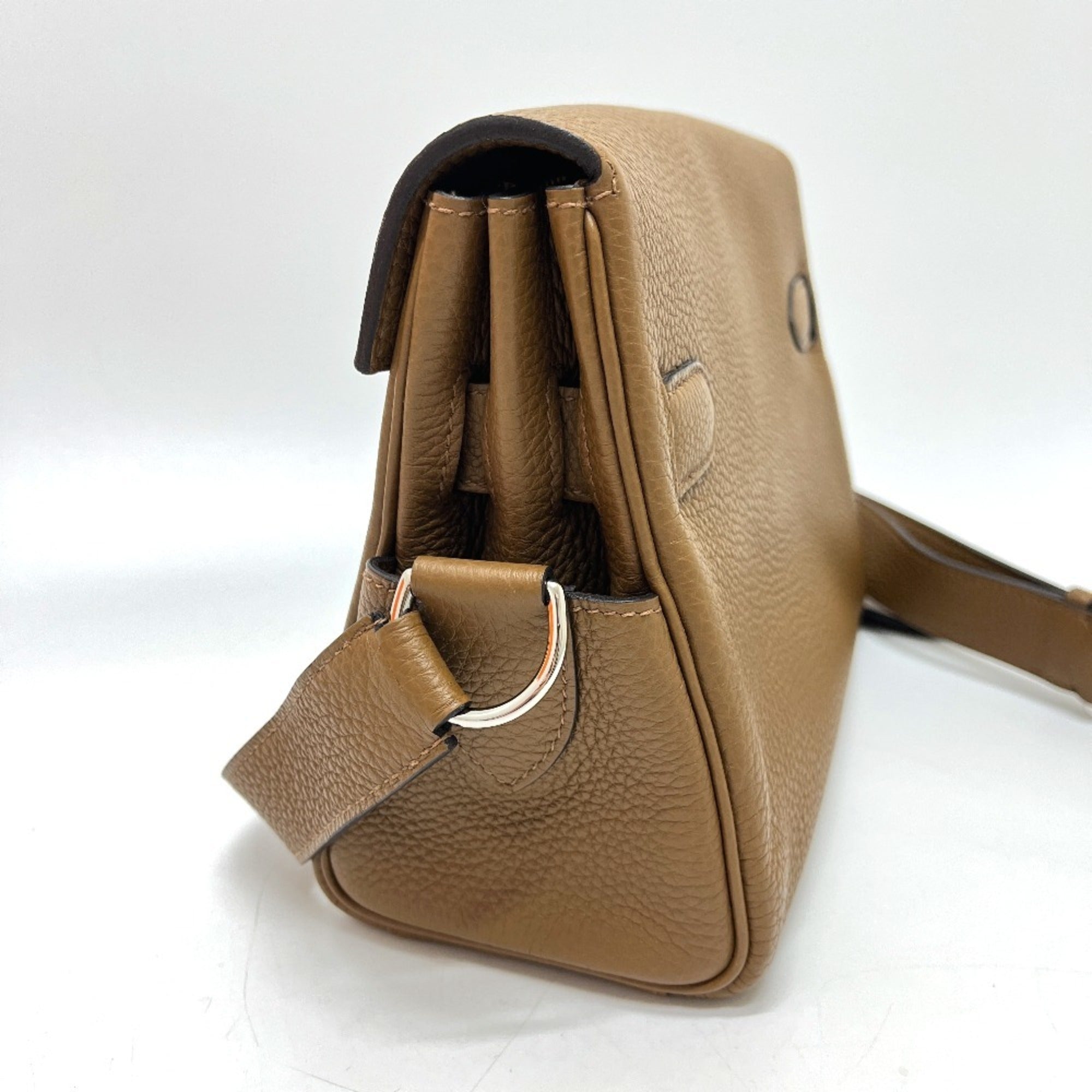 Hermes Kelly Brown Togo Leather Handbag Shoulder Bag (Pre-Owned)