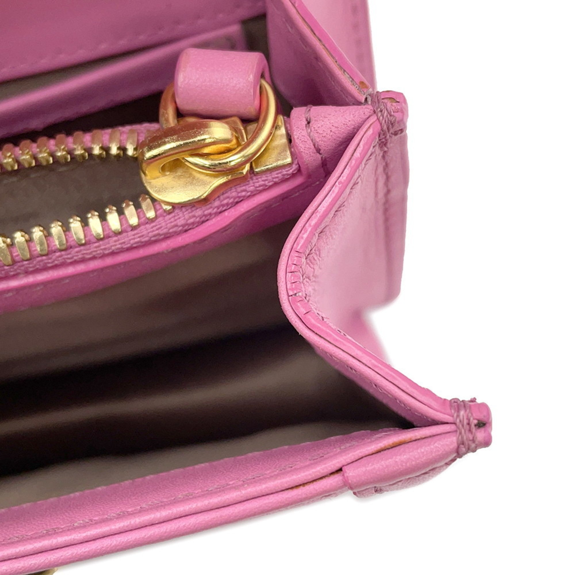 Mcm Pink Leather Rhinestone Handbag (Pre-Owned)