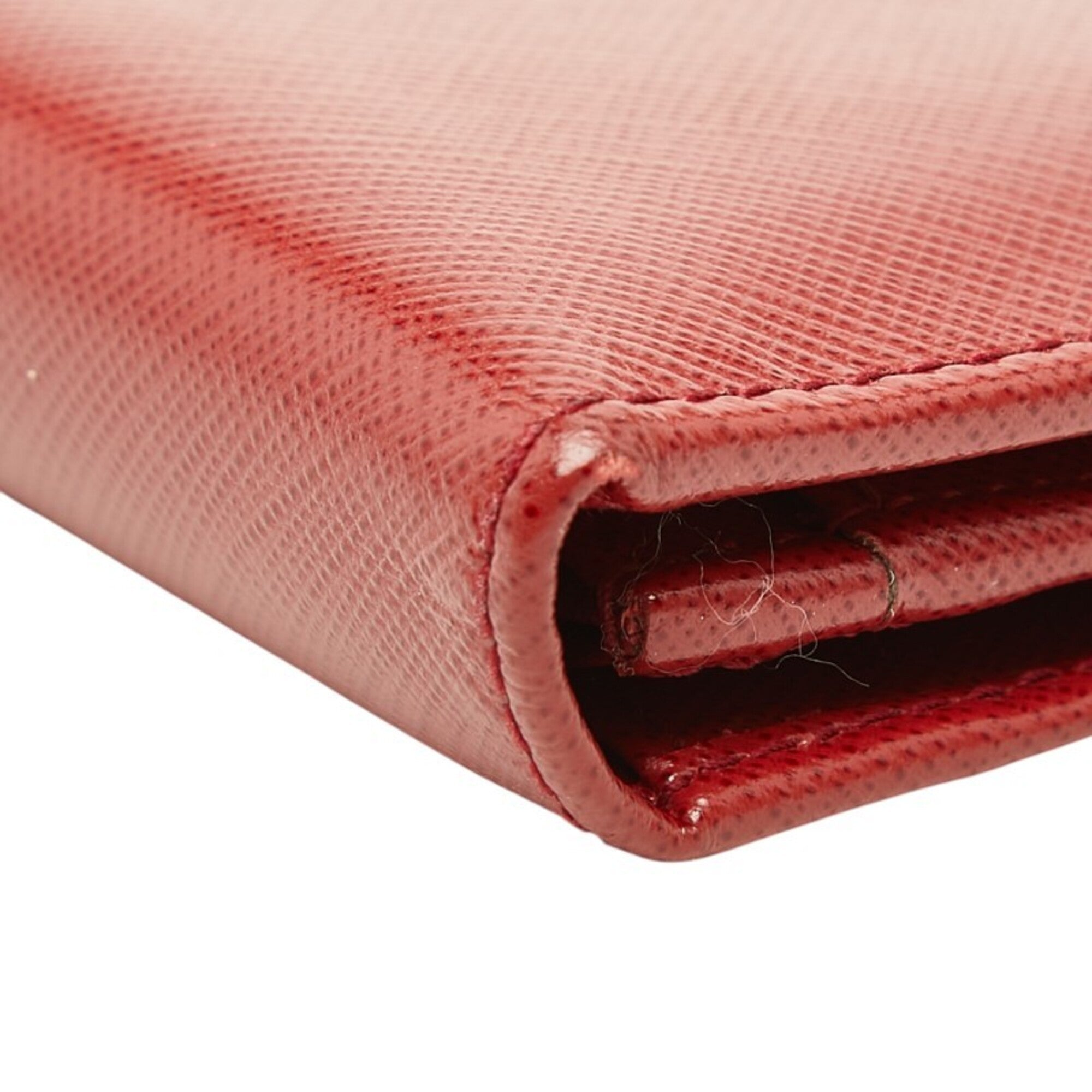Salvatore Ferragamo Red Color Leather Long Wallet (Bi-Fold) (Pre-Owned)