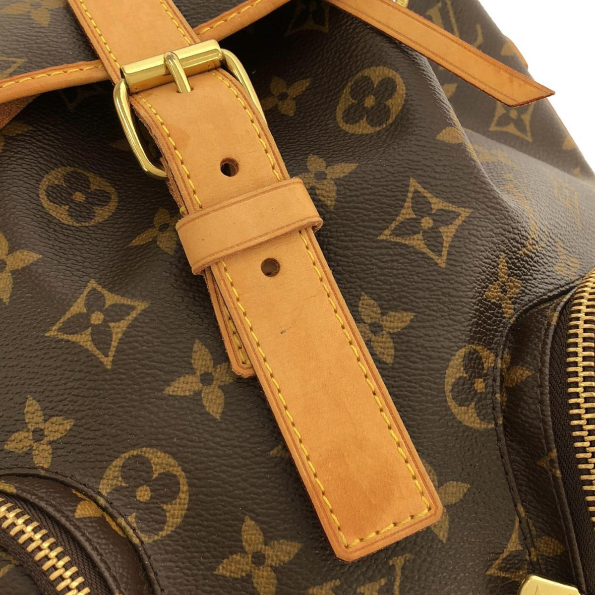 Louis Vuitton Marron Monogram Coated Canvas Backpack (Pre-Owned)