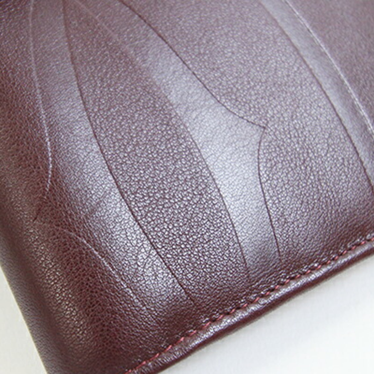 Cartier Must Bordeaux Leather Wallet (Bi-Fold) (Pre-Owned)