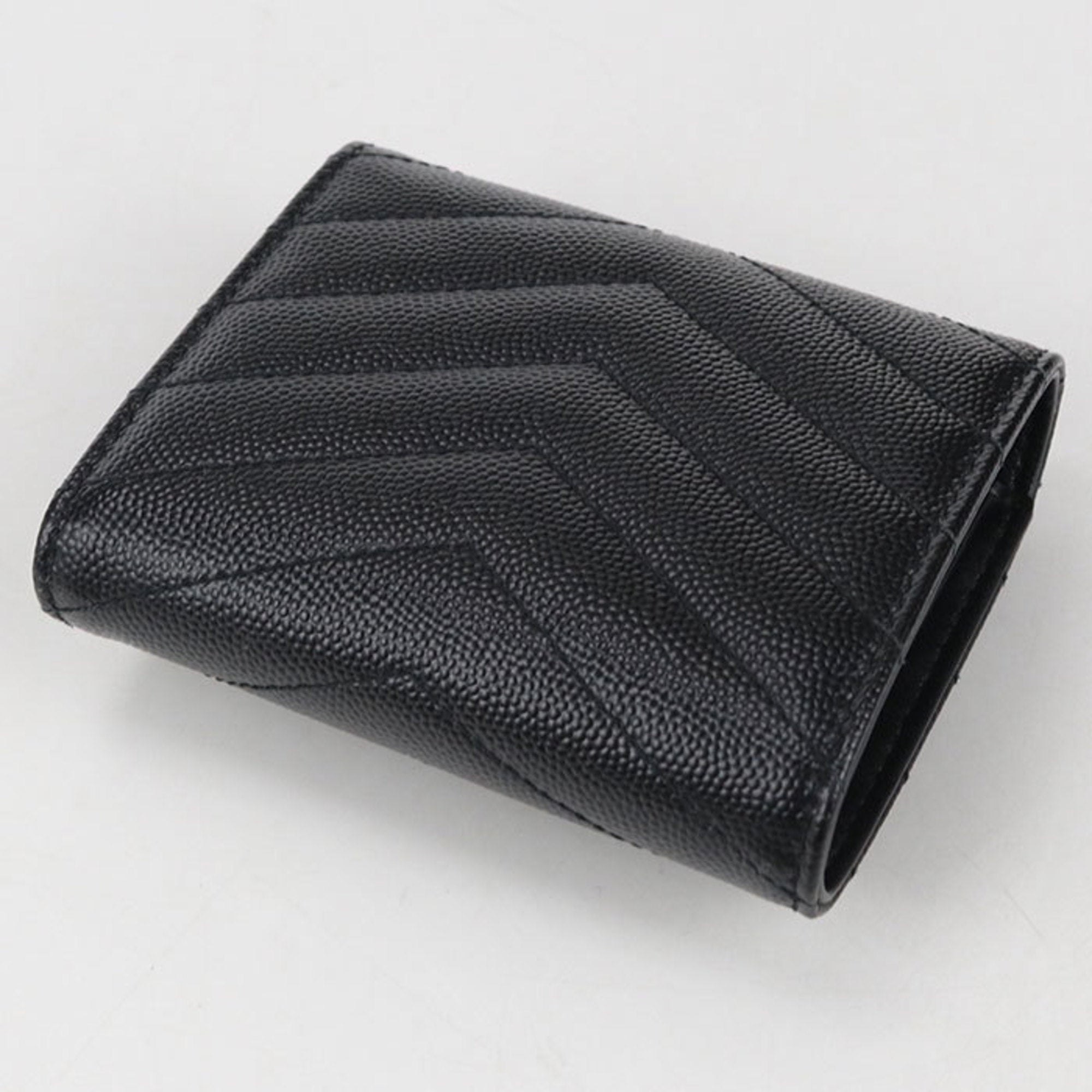 Saint Laurent Black Leather Wallet (Tri-Fold) (Pre-Owned)
