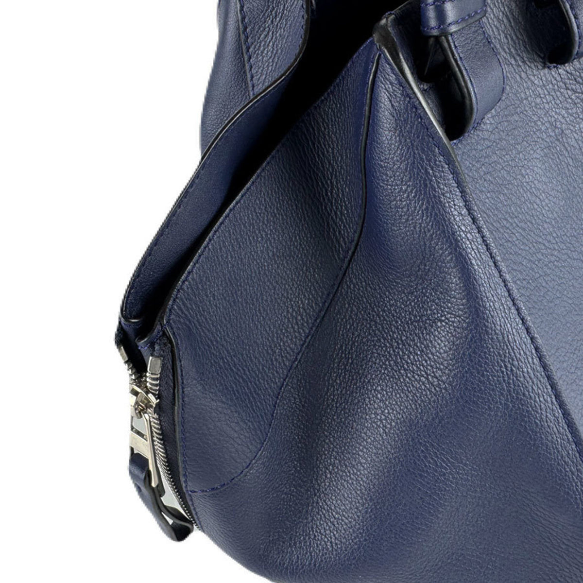 Loewe Navy Leather Handbag Shoulder Bag (Pre-Owned)