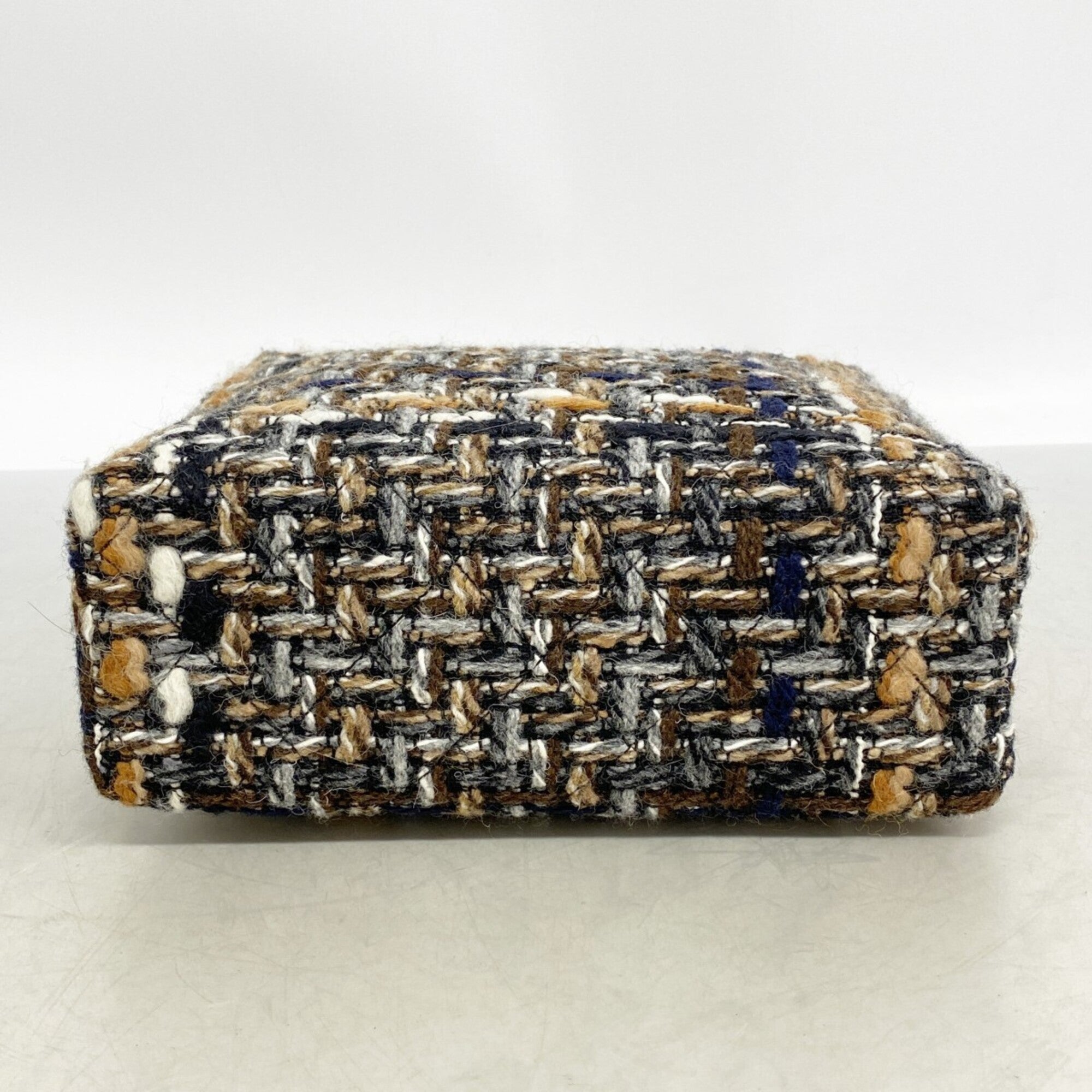 Chanel Black Brown Tweed Shoulder Bag (Pre-Owned)