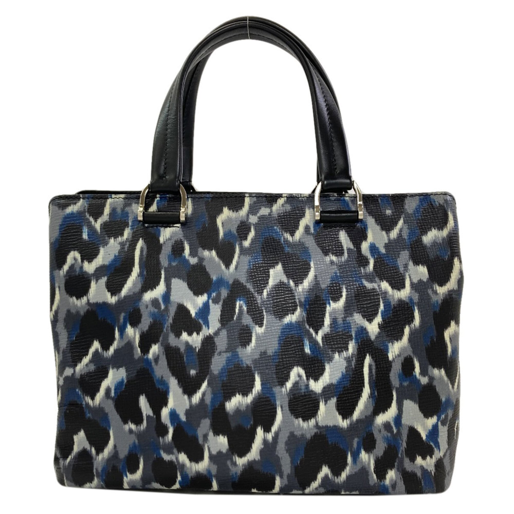Longchamp Black Blue Leather Handbag (Pre-Owned)