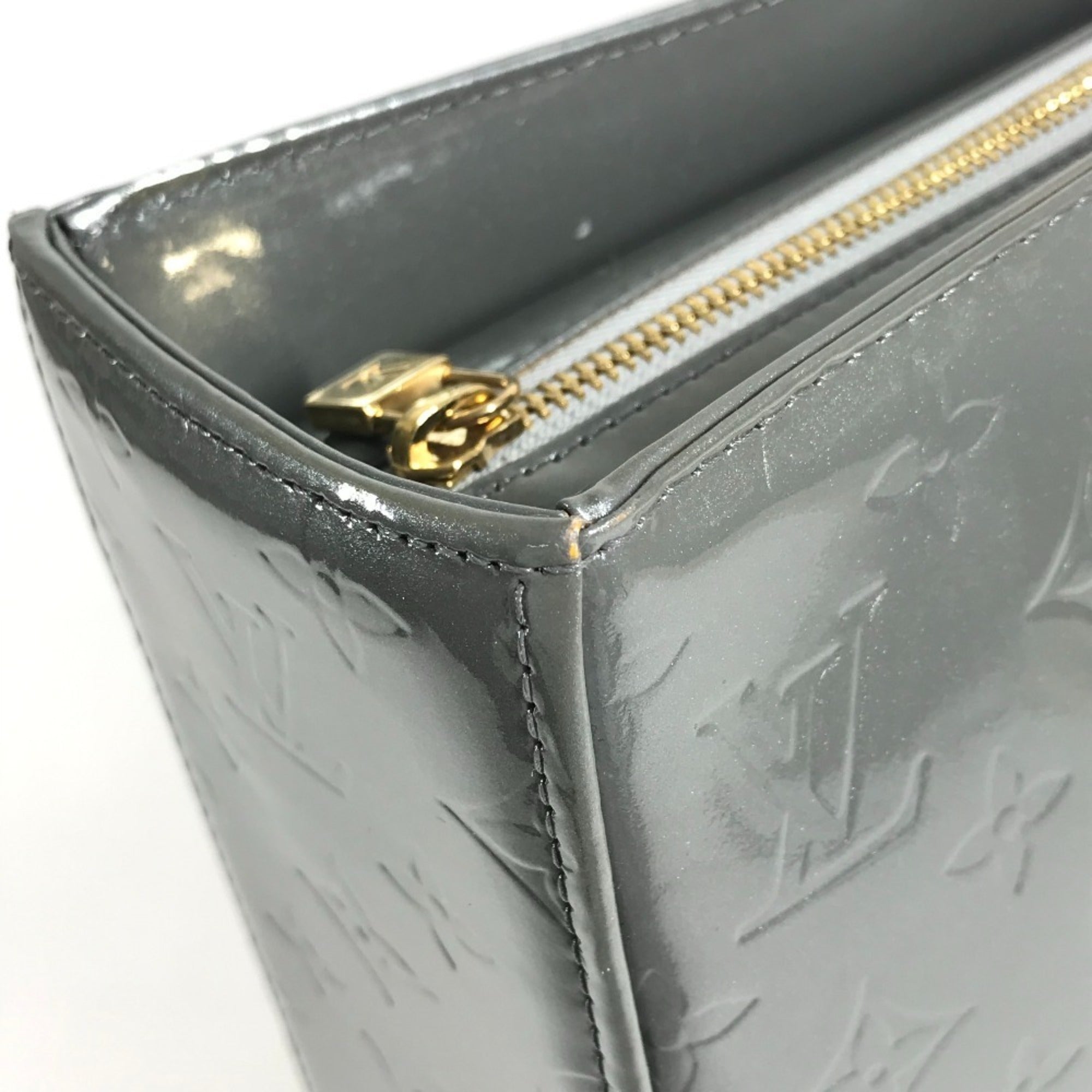 Louis Vuitton Monogram Vernis Gray Gris Monogram Vernis Shoulder Bag Tote Bag (Pre-Owned)