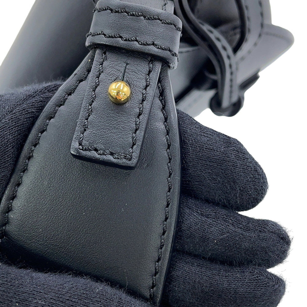 Loewe Black Leather Handbag Shoulder Bag (Pre-Owned)