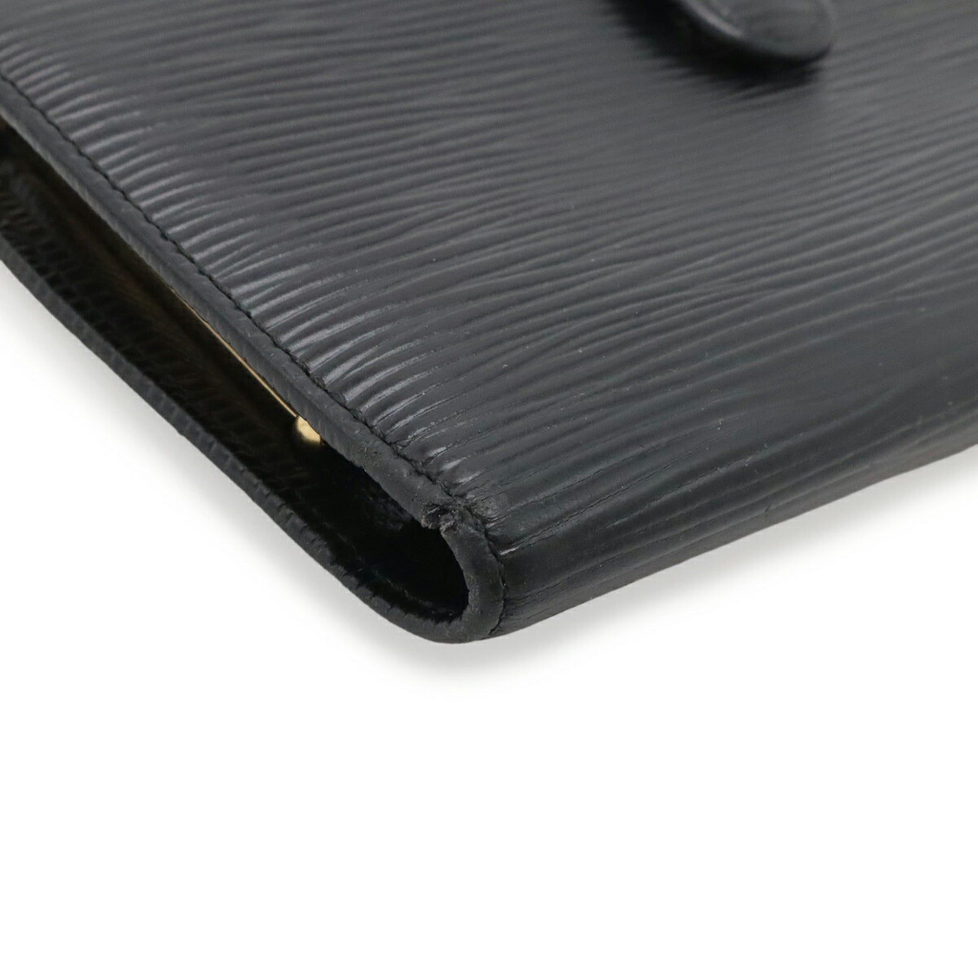 Louis Vuitton Black Noir Epi Leather Long Wallet (Bi-Fold) (Pre-Owned)