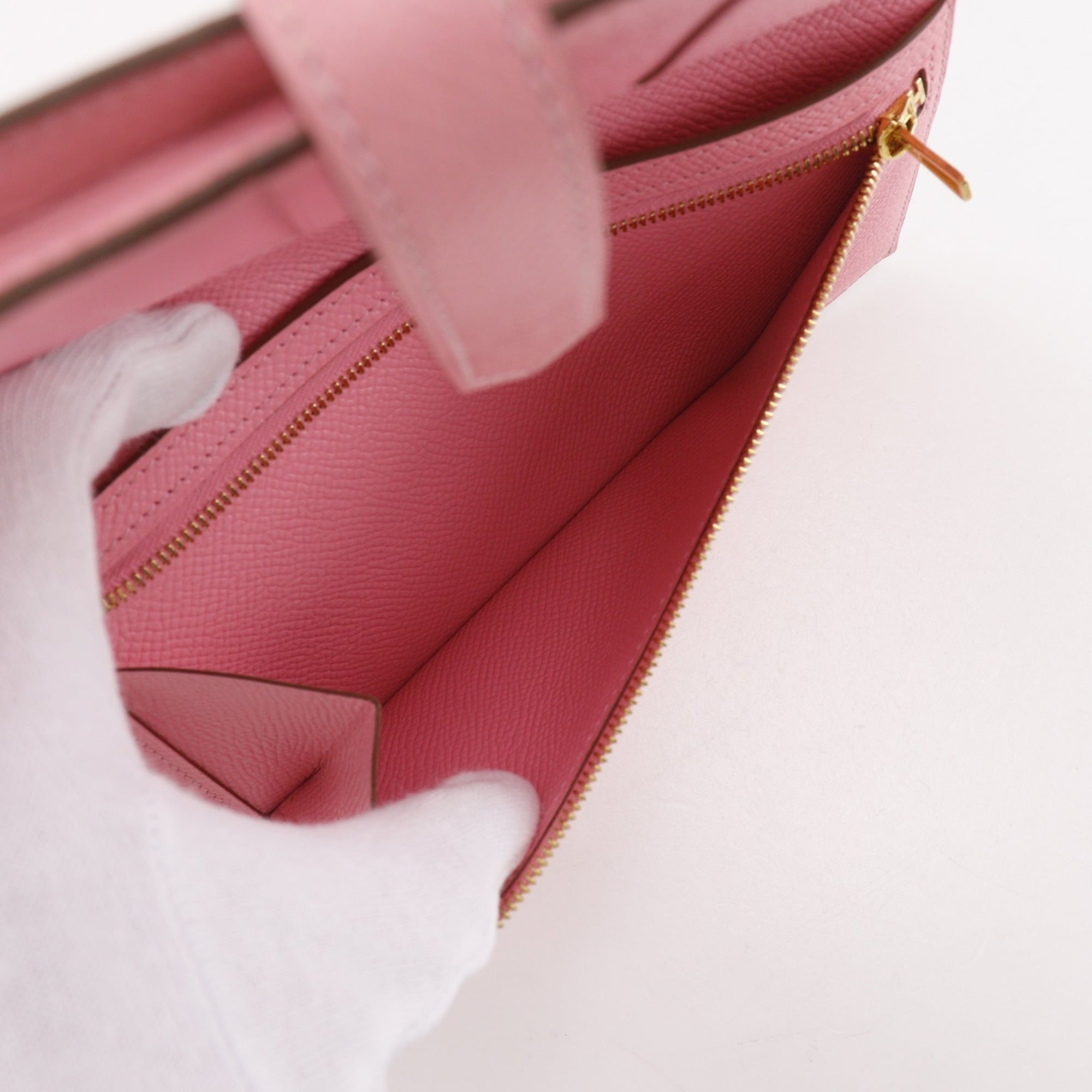 Hermes Pink Rose Confetti Epsom Leather Long Wallet (Bi-Fold) (Pre-Owned)