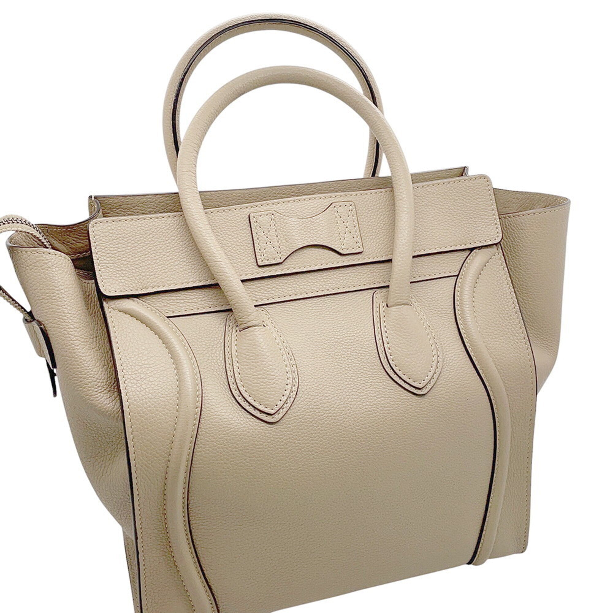 Celine Beige Leather Handbag (Pre-Owned)