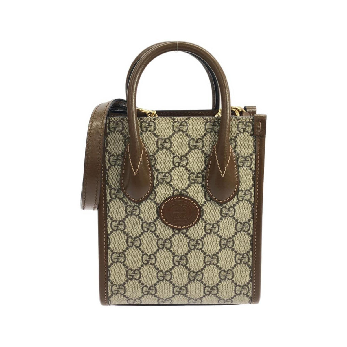 Gucci Beige Brown Gg Supreme Handbag (Pre-Owned)