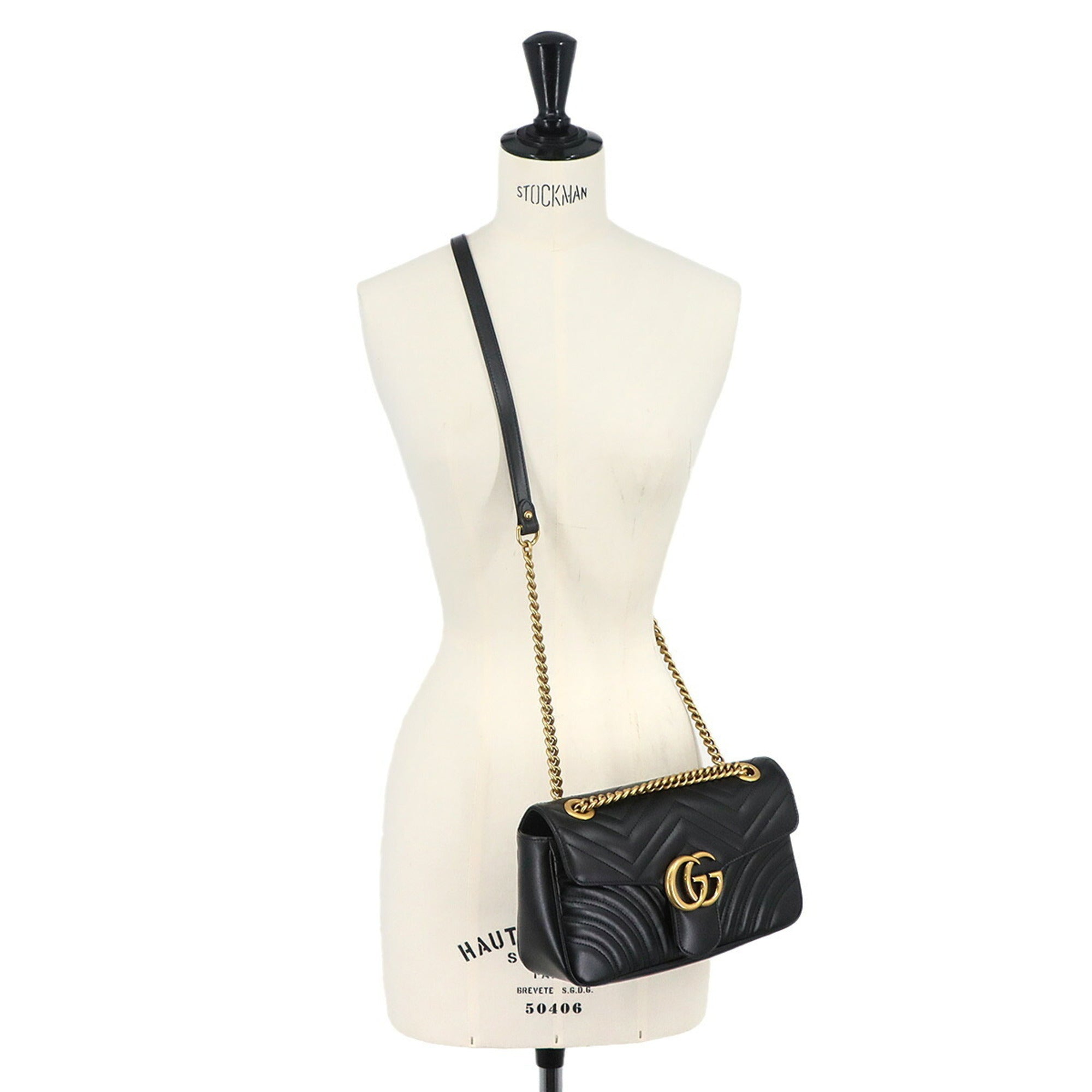 Gucci Black Leather Handbag Shoulder Bag (Pre-Owned)
