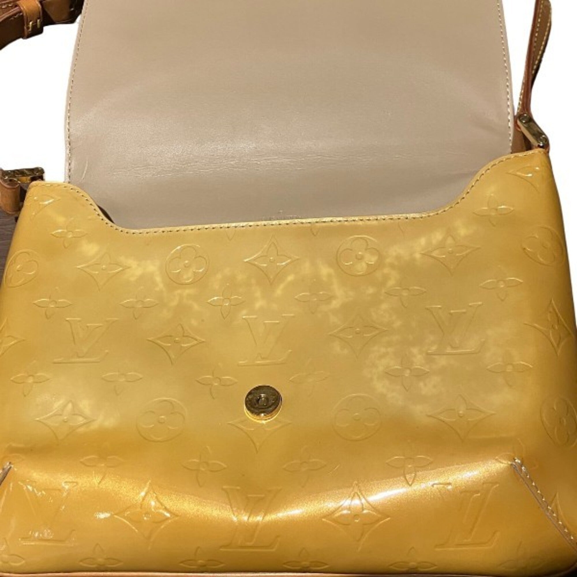 Louis Vuitton Lime Yellow Leather Handbag Shoulder Bag (Pre-Owned)