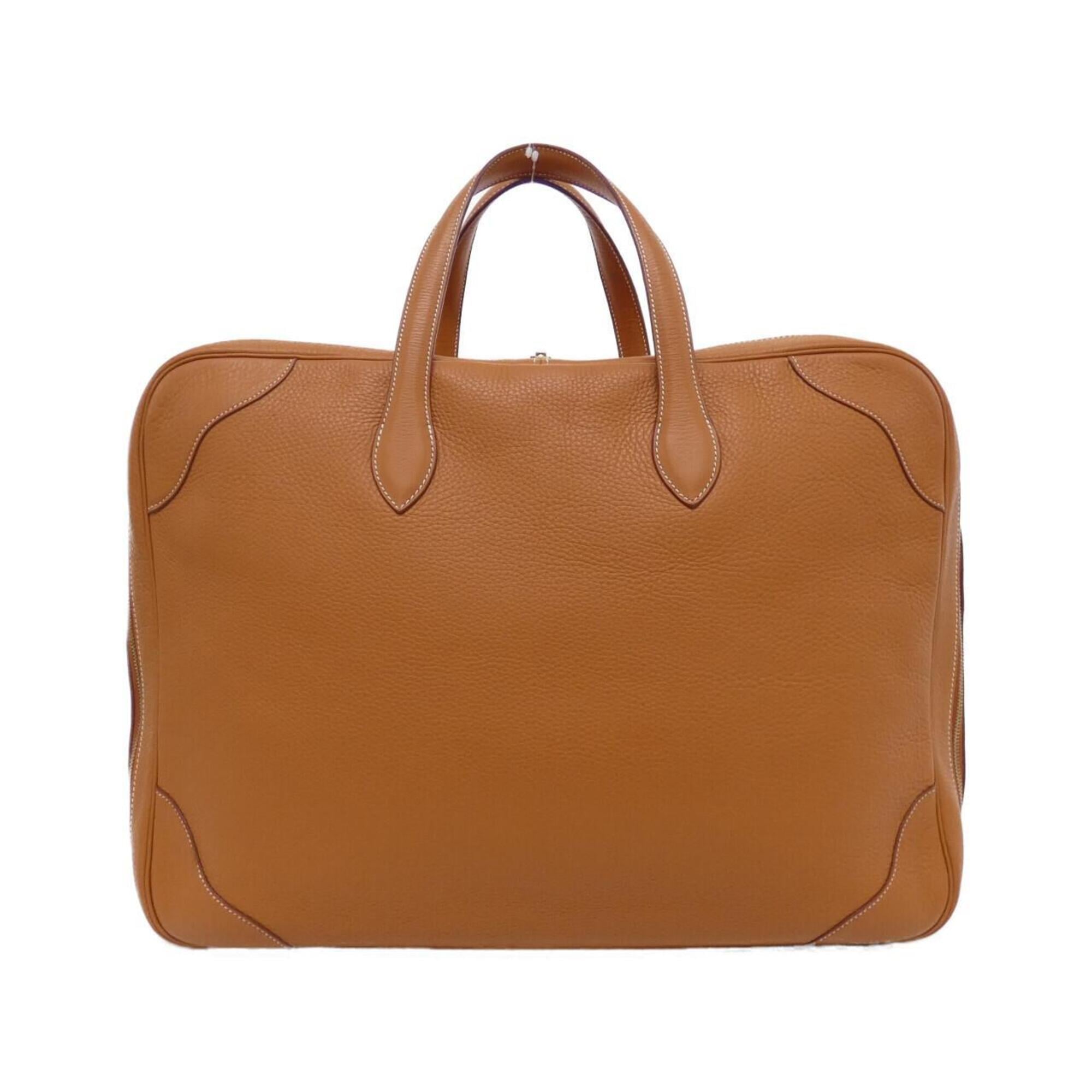 Hermes Brown Taurillon Clemence Leather Boston Bag (Pre-Owned)