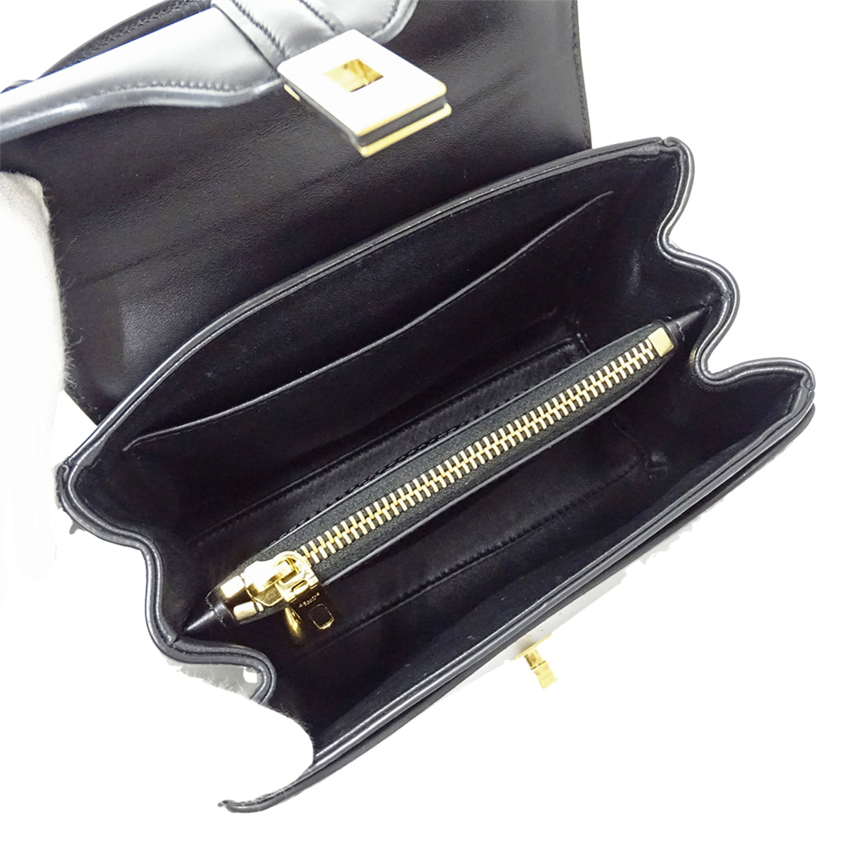 Celine Black Leather Handbag Shoulder Bag (Pre-Owned)