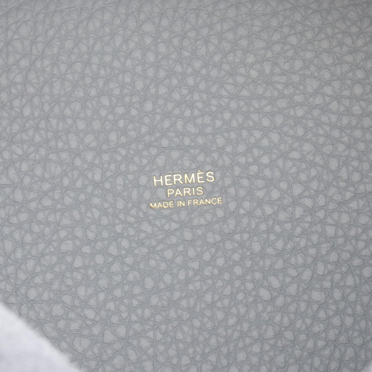 Hermes Gray Taurillon Clemence Leather Leather Handbag (Pre-Owned)