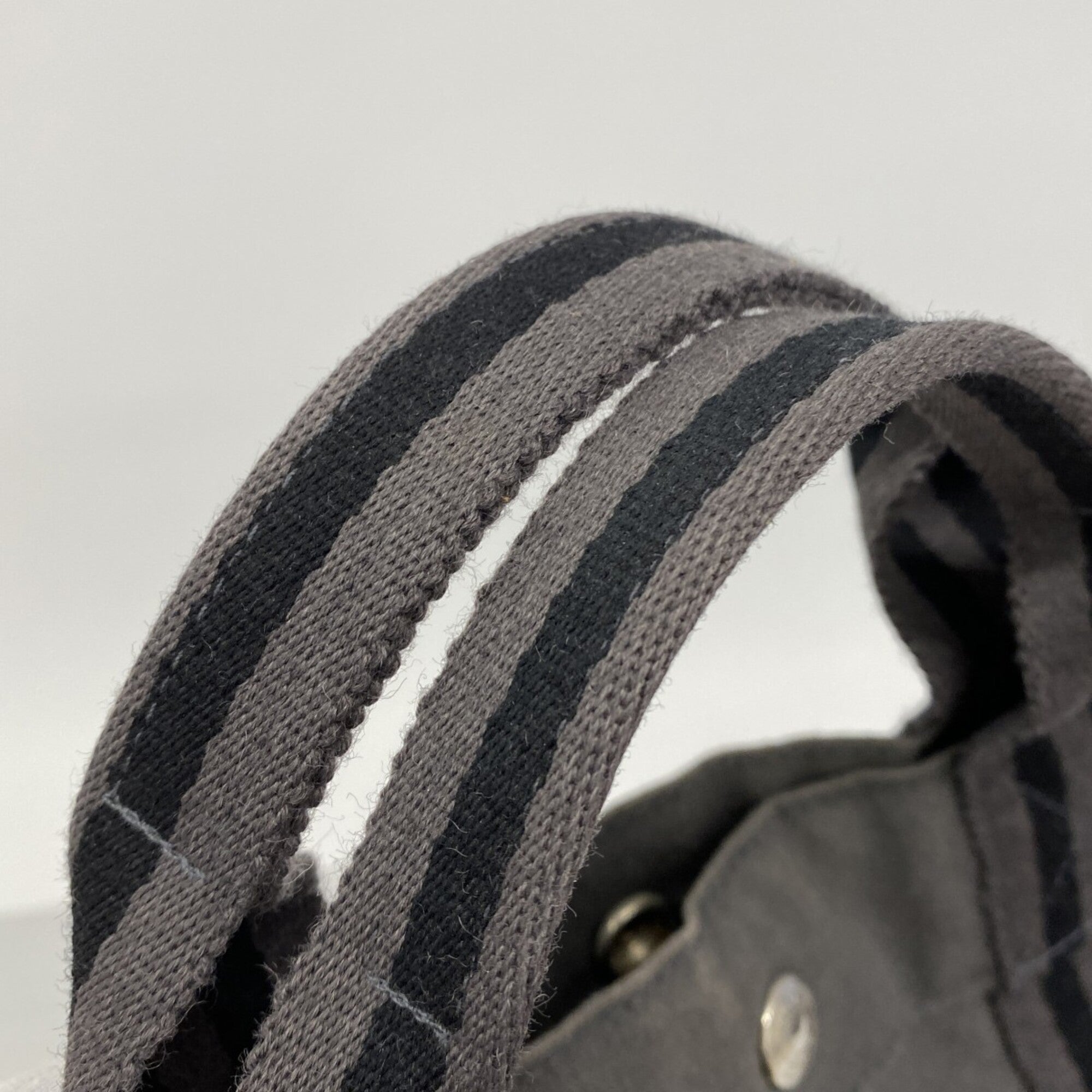 Hermes Gray Canvas Tote Bag (Pre-Owned)