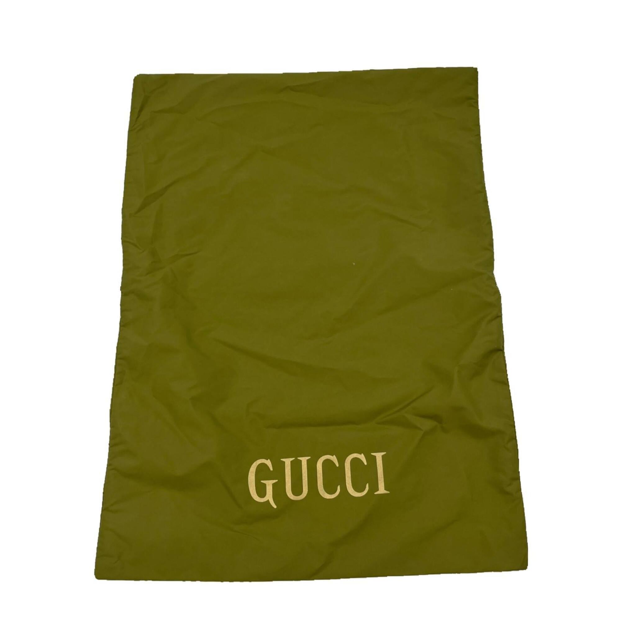 Gucci Green Leather Gg Canvas Shoulder Bag (Pre-Owned)