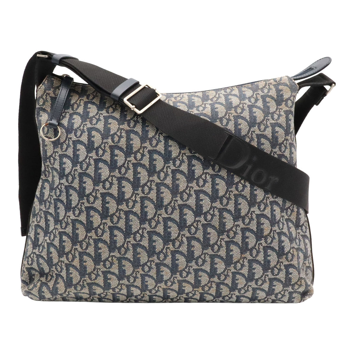 Christian Dior Black Navy Navy Black Trotter Shoulder Bag (Pre-Owned)