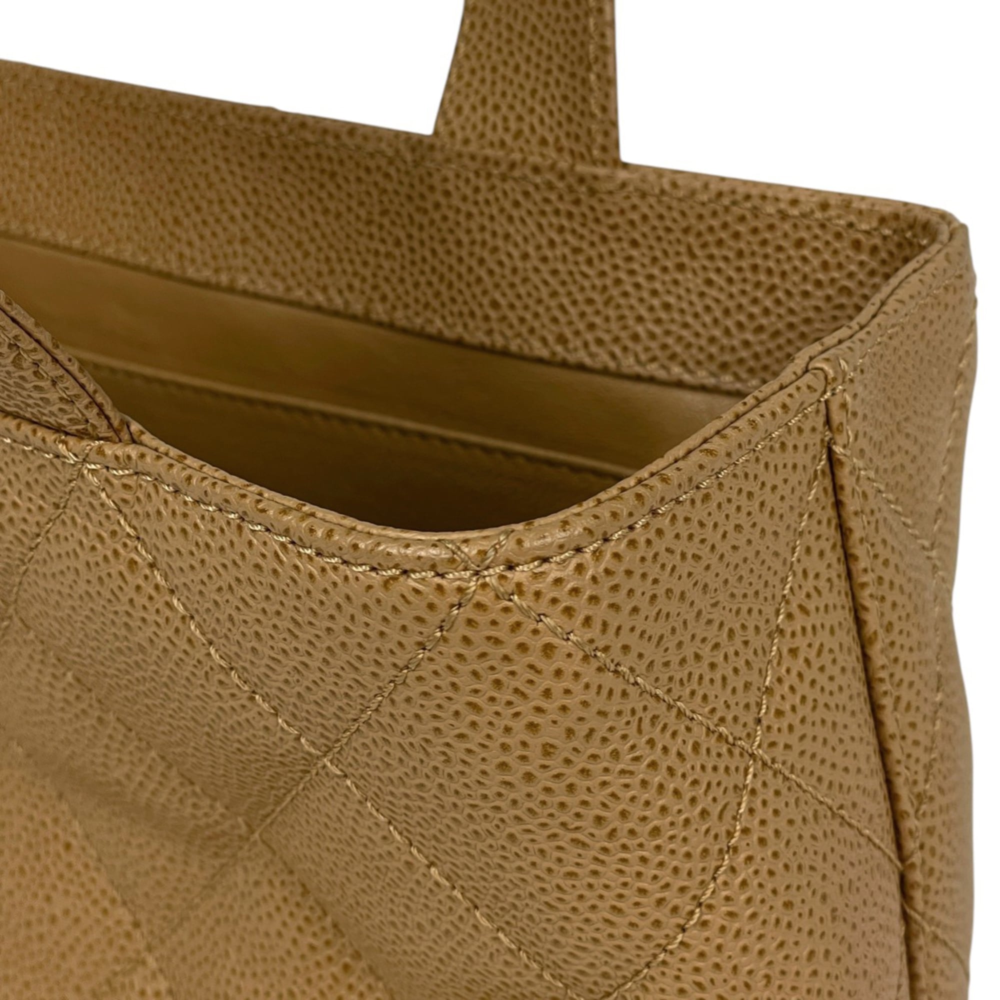 Chanel Matelasse Brown Grained Calfskin Handbag Tote Bag (Pre-Owned)