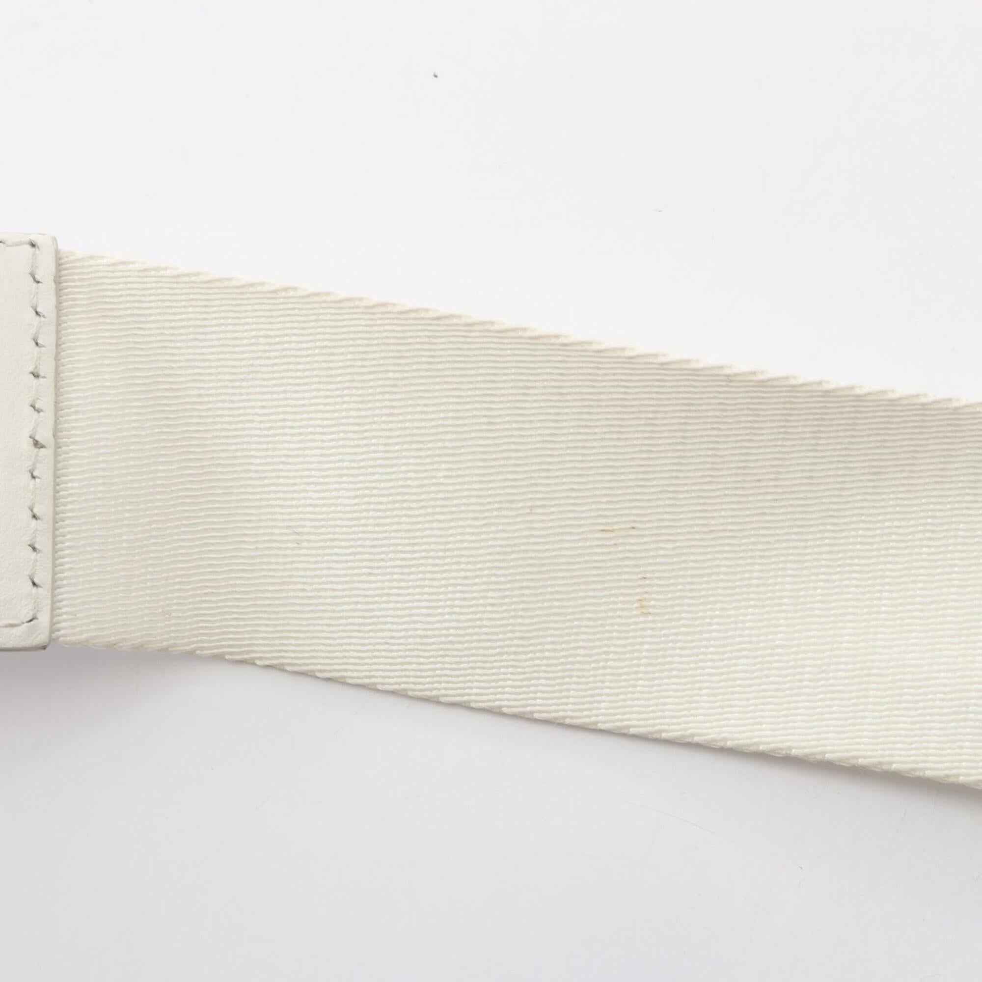 Prada White Nylon Leather Fanny Pack Handbag (Pre-Owned)
