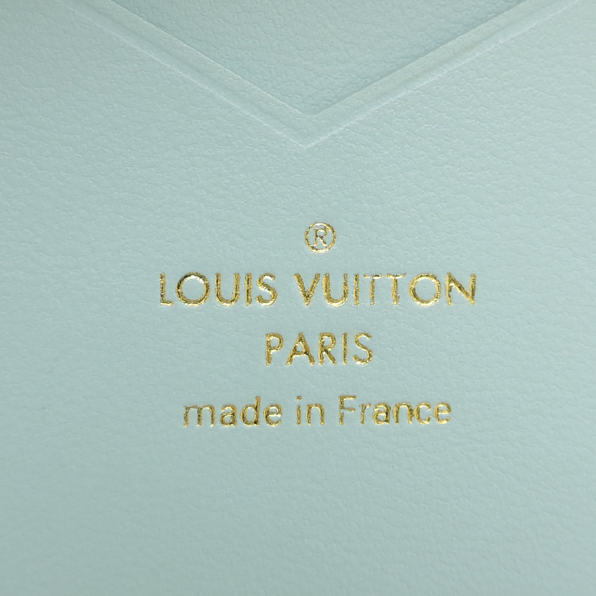 Louis Vuitton Galle Gray Beige Light Blue Leather Wallet (Bi-Fold) (Pre-Owned)