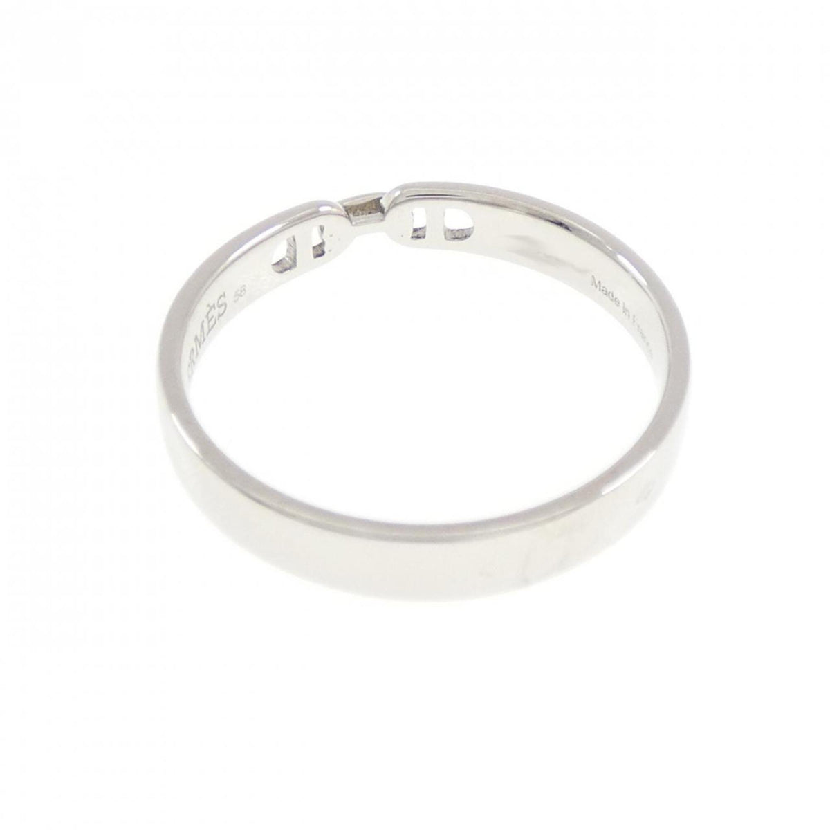 Hermes Platinum 950 Band Ring (Pre-Owned)