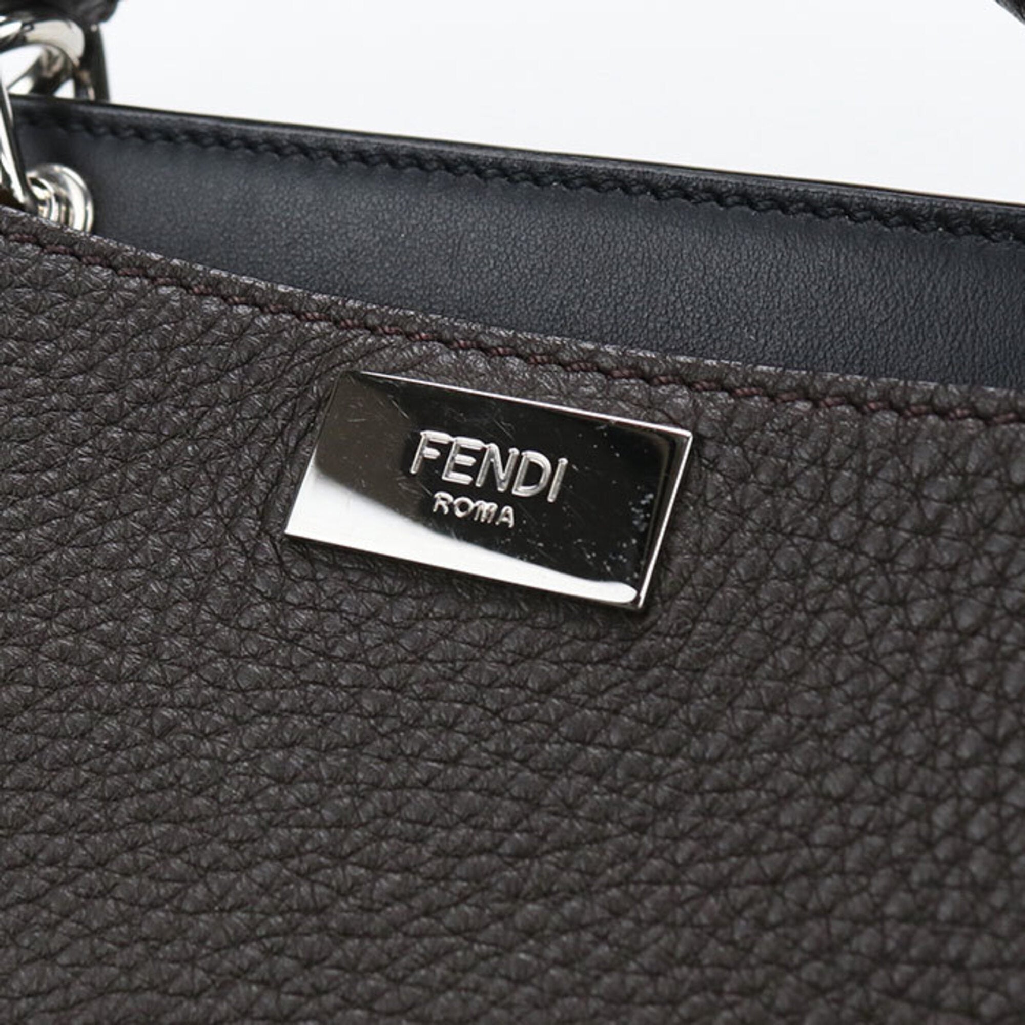 Fendi Brown Leather Handbag (Pre-Owned)