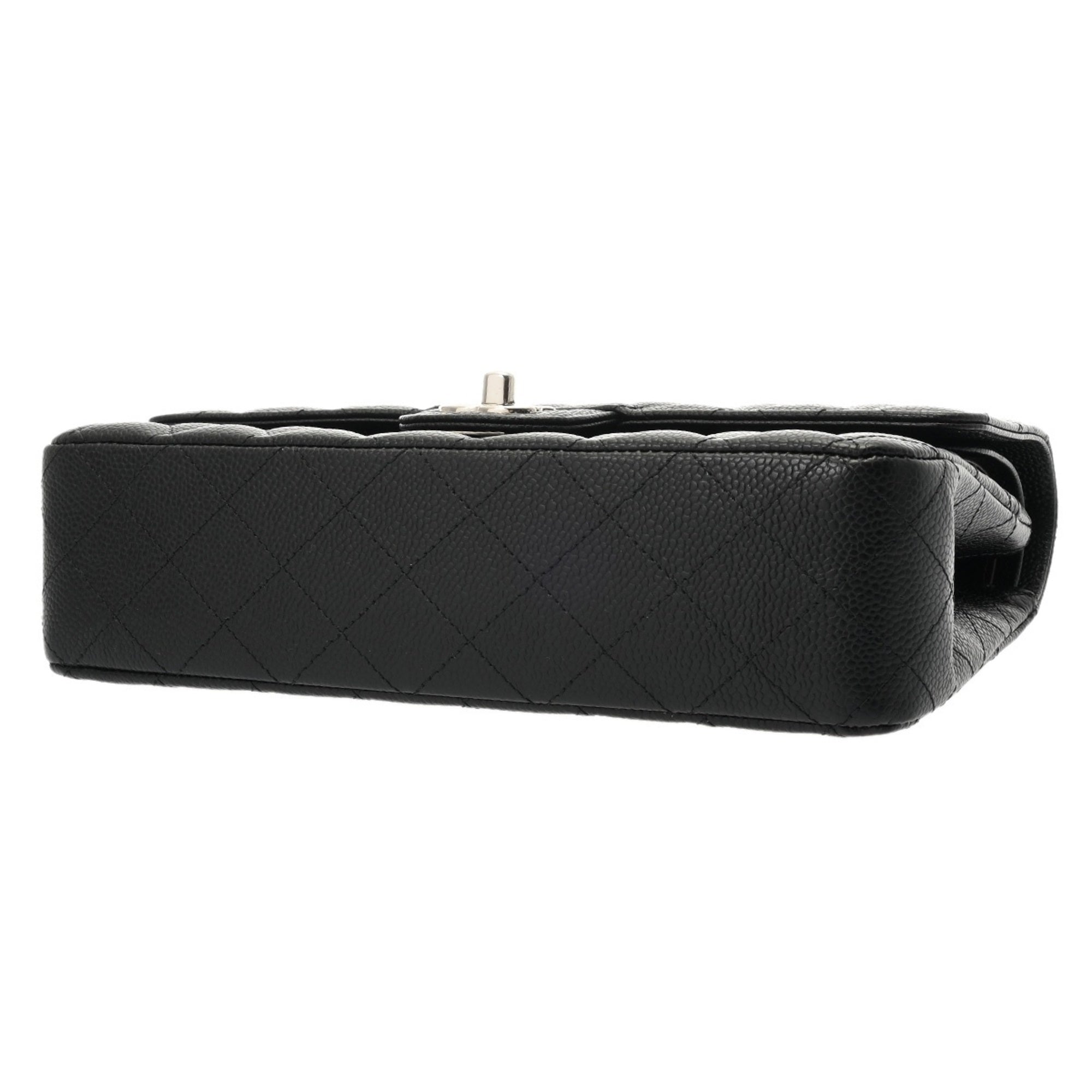 Chanel Black Grained Calfskin Shoulder Bag (Pre-Owned)