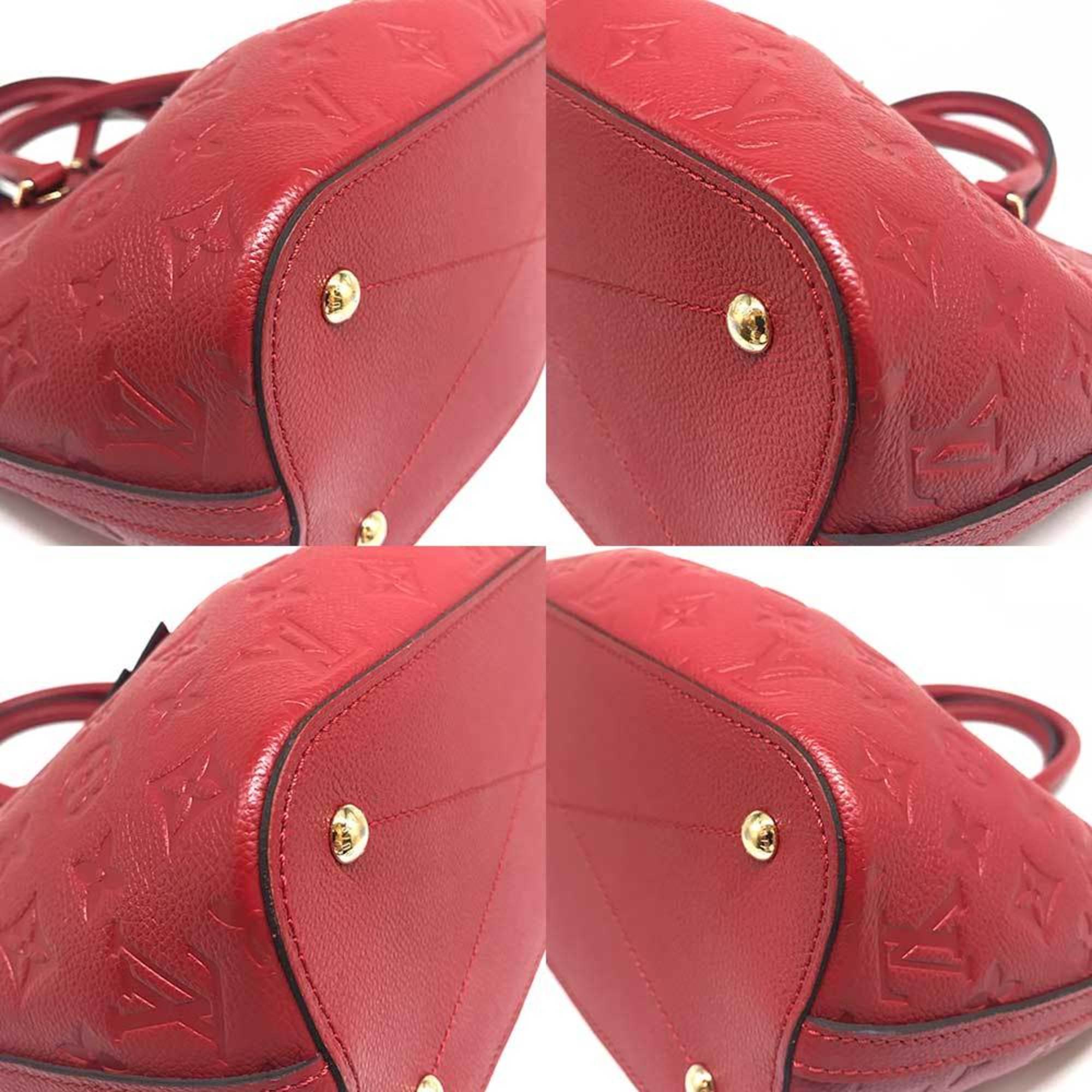 Louis Vuitton Red Color Monogram Empreinte Handbag (Pre-Owned)