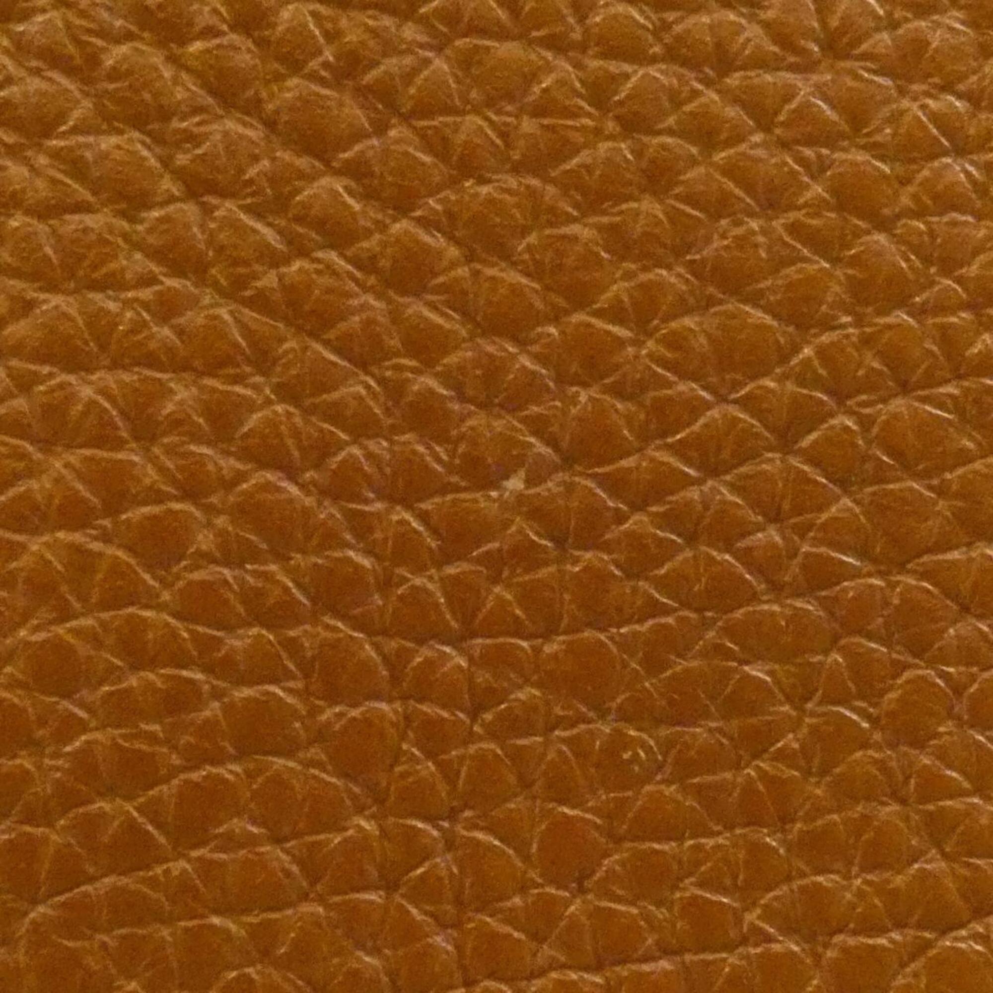 Hermes Gold Taurillon Clemence Leather Handbag (Pre-Owned)