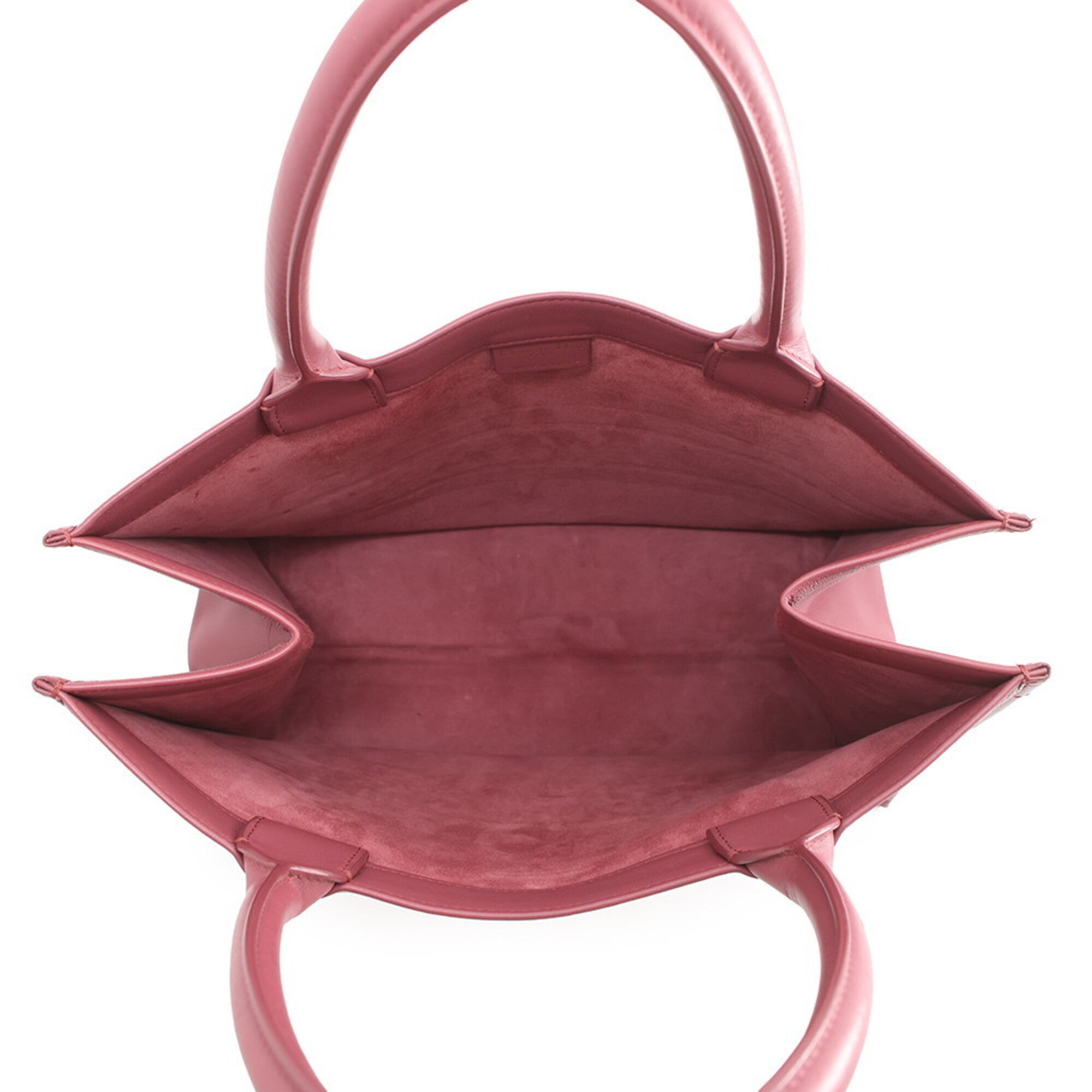 Christian Dior Wine Leather Handbag Tote Bag (Pre-Owned)