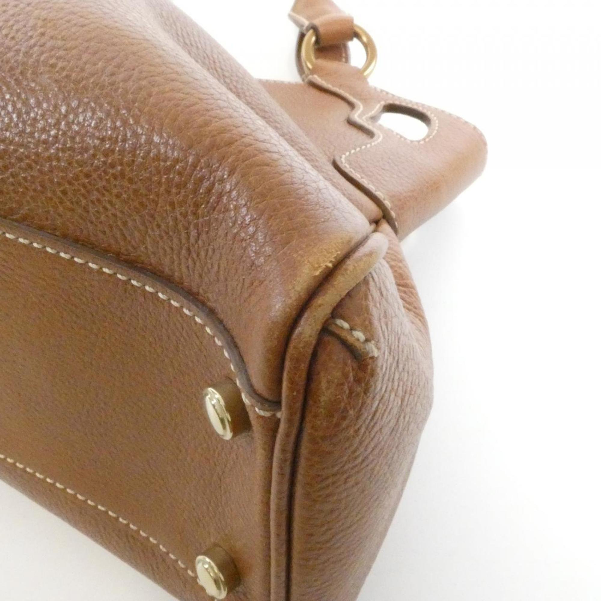 Cartier Brown Camel Leather Handbag (Pre-Owned)