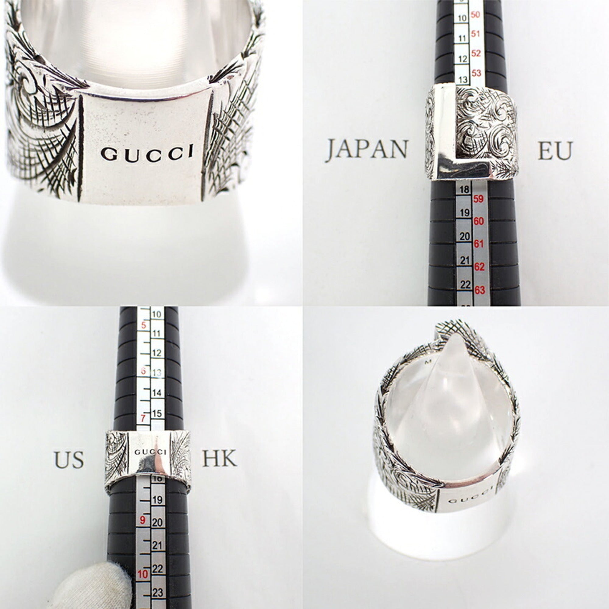 Gucci Sterling Silver 925 Band Ring (Pre-Owned)
