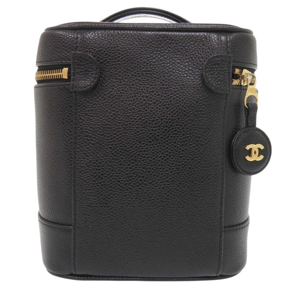 Chanel Black Grained Calfskin Pouch Vanity Bag (Pre-Owned)