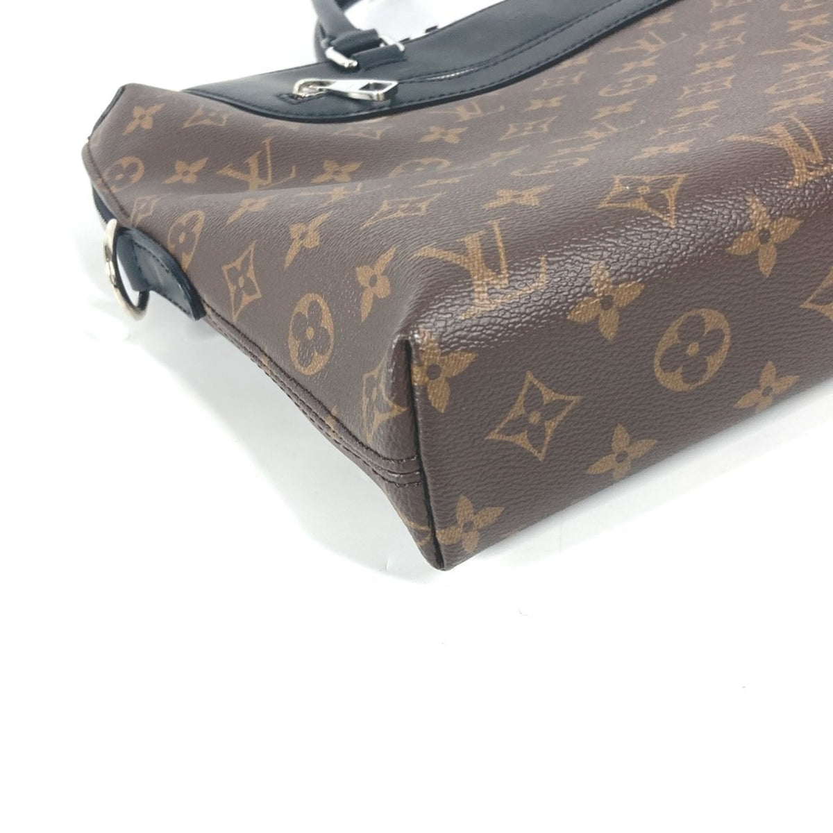 Louis Vuitton Black Brown Monogram Handbag Shoulder Bag Tote Bag (Pre-Owned)