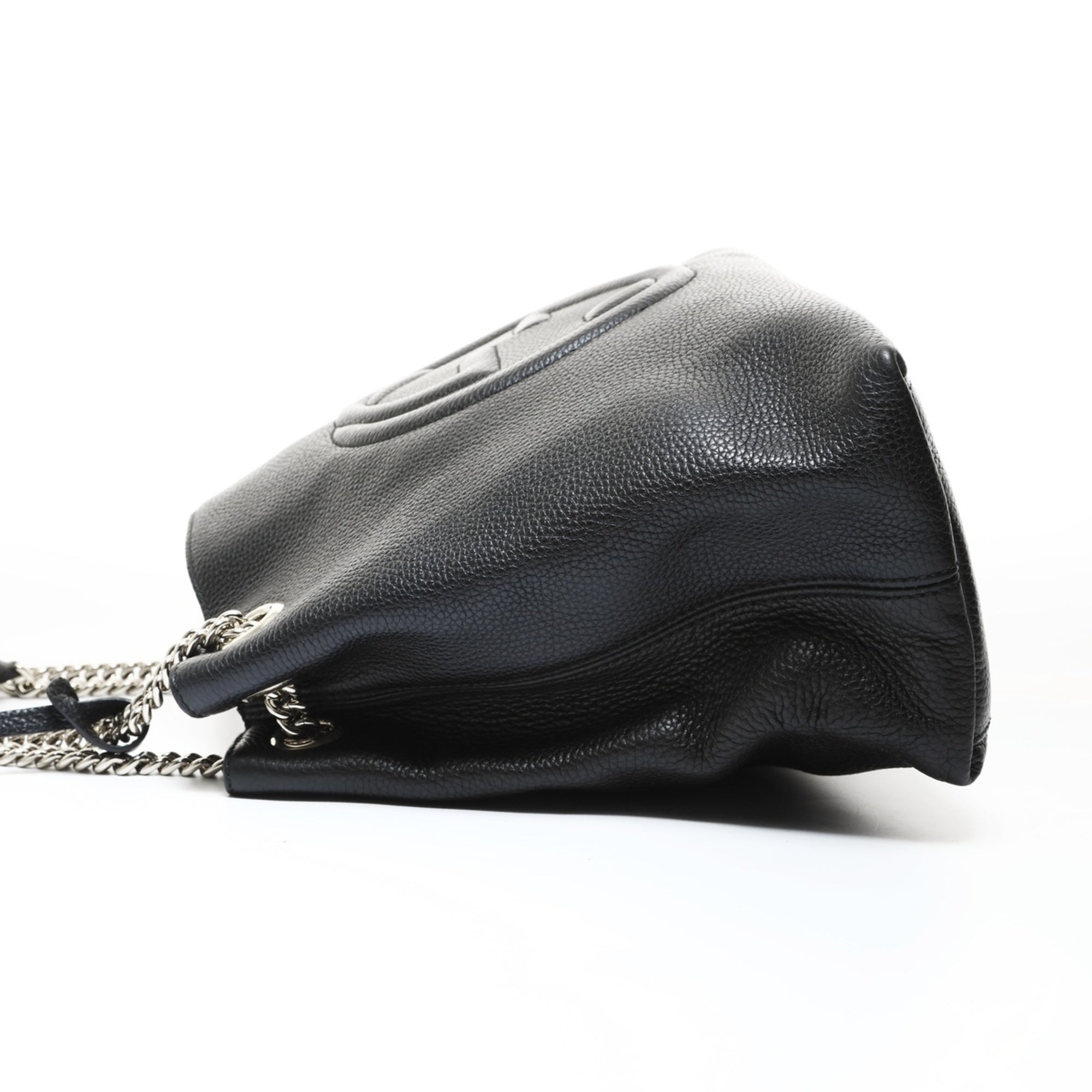 Gucci Soho Black Leather Shoulder Bag (Pre-Owned)