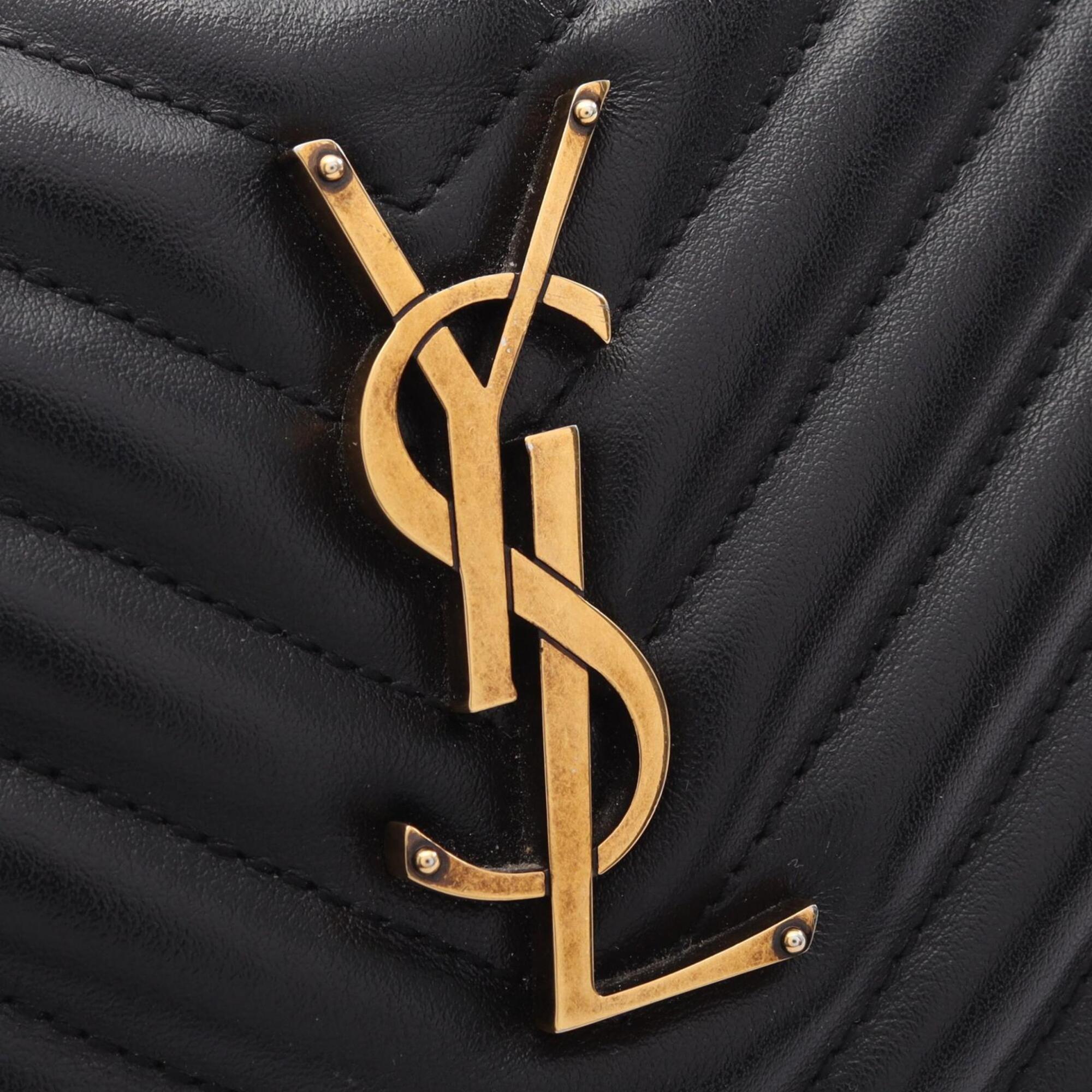 Saint Laurent Black Leather Handbag Shoulder Bag (Pre-Owned)