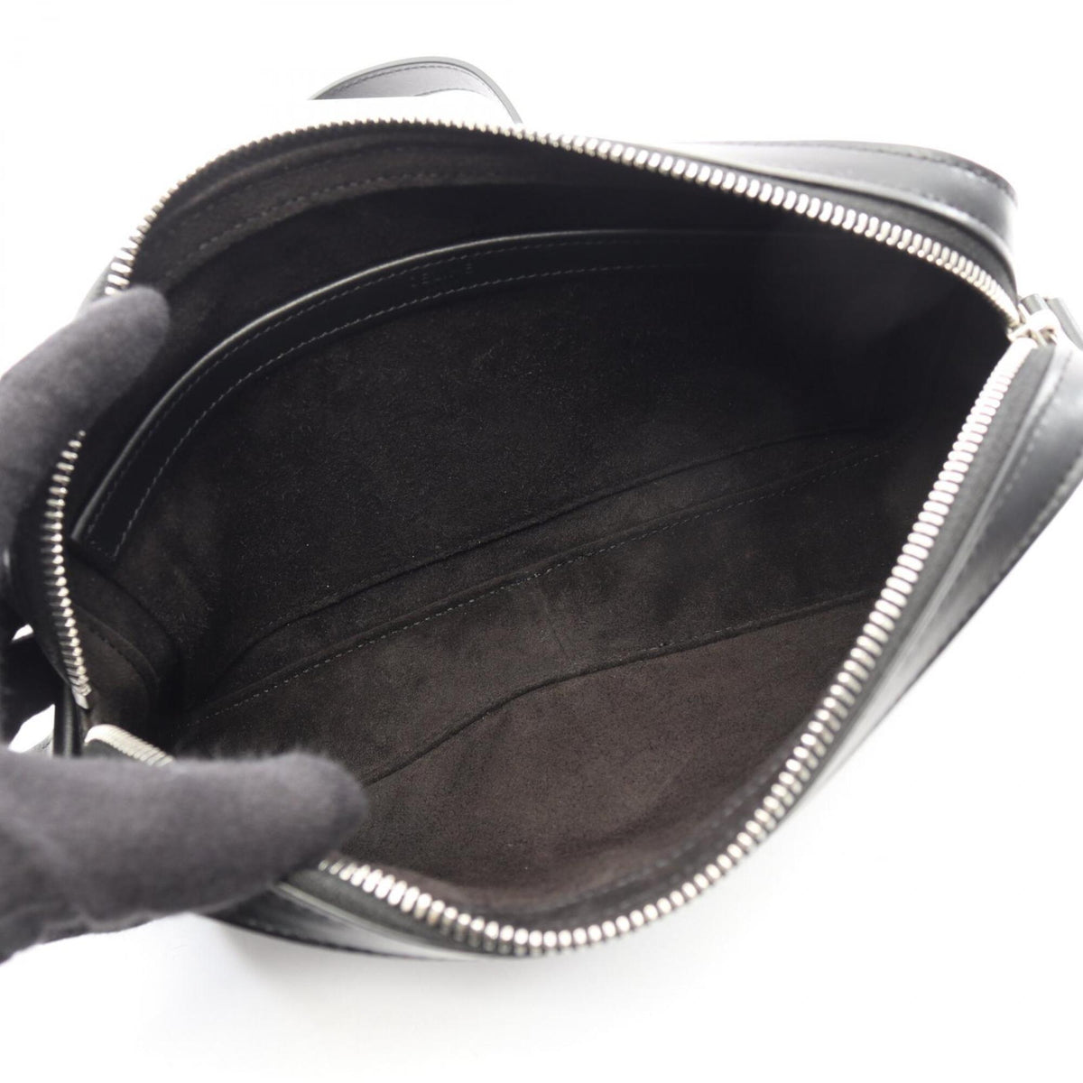 Celine Black Leather Handbag Messenger Bag Shoulder Bag (Pre-Owned)
