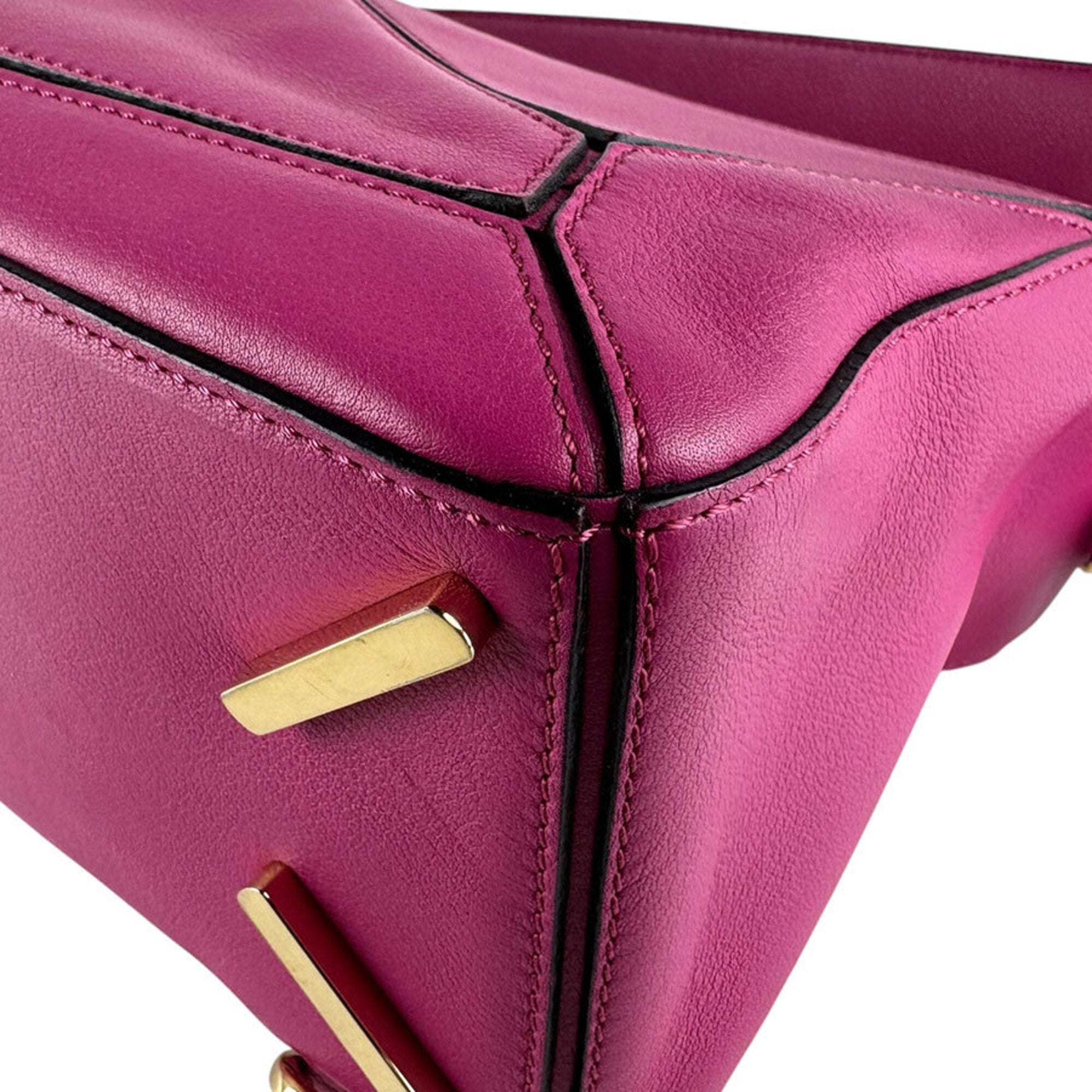 Loewe Pink Leather Handbag Shoulder Bag (Pre-Owned)