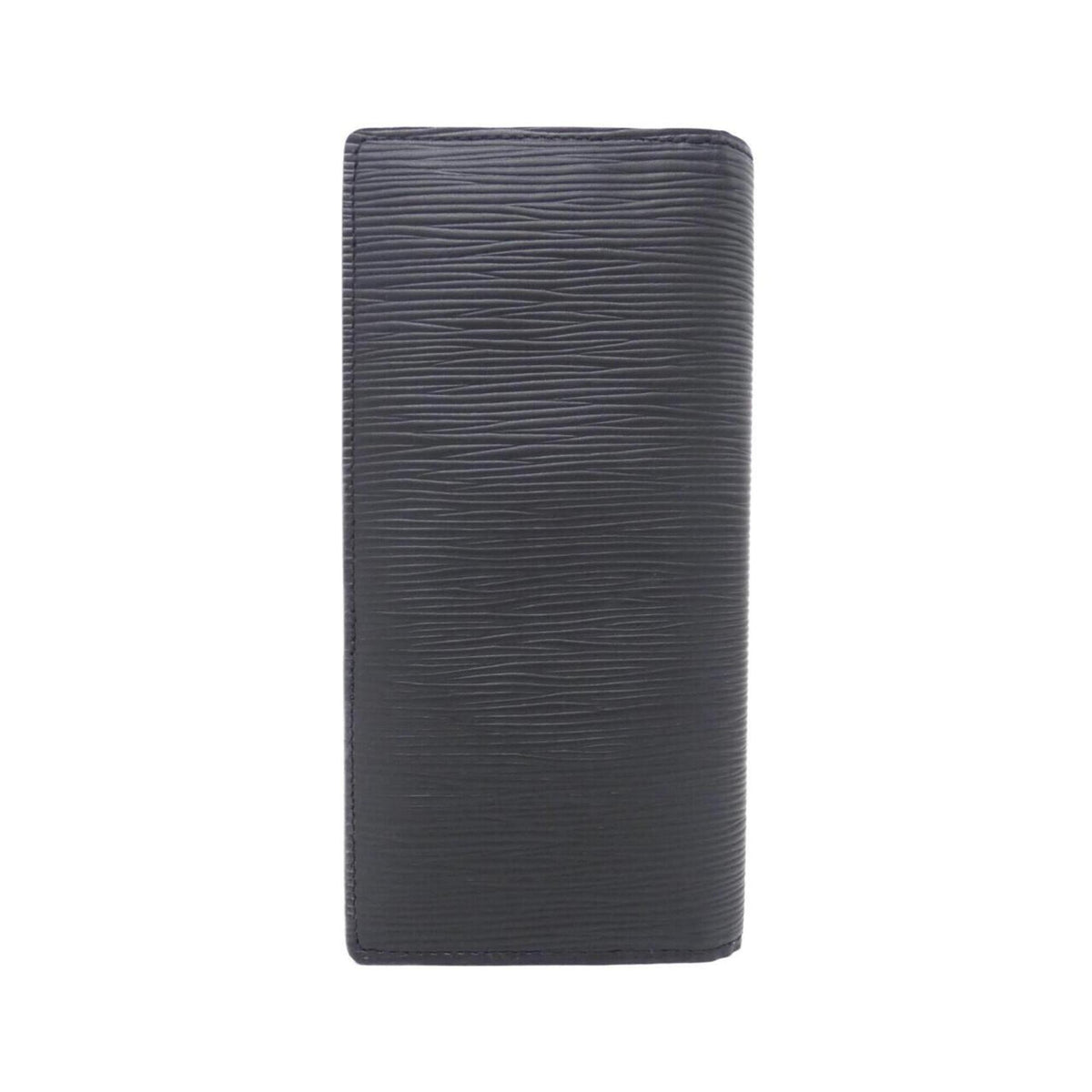 Louis Vuitton Black Blue Leather Long Wallet (Bi-Fold) (Pre-Owned)