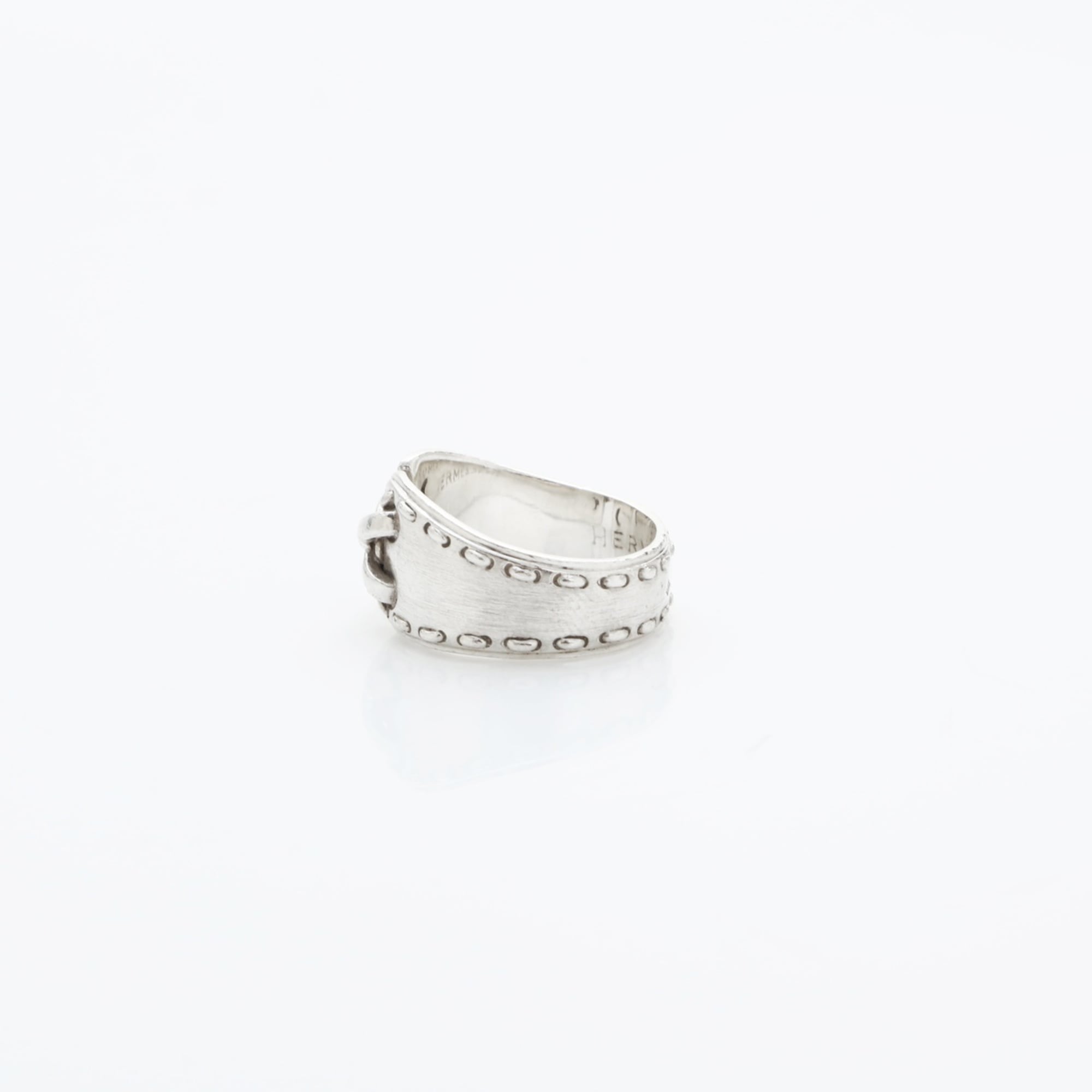 Hermes Silver Band Ring (Pre-Owned)