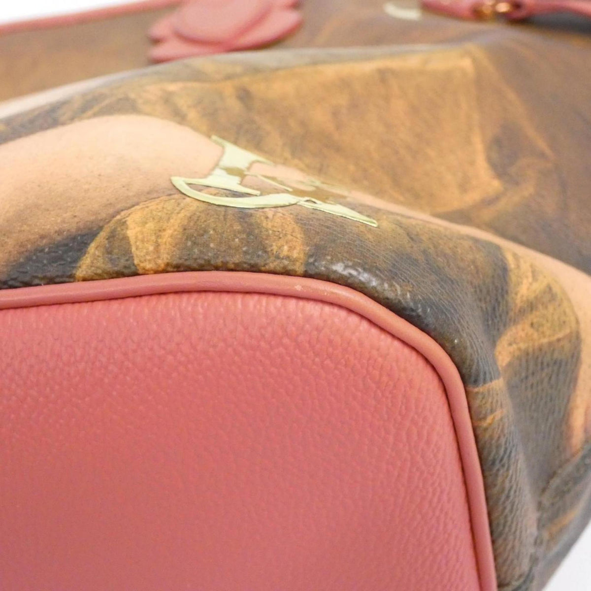 Louis Vuitton Corail Coated Canvas Handbag Pouch (Pre-Owned)