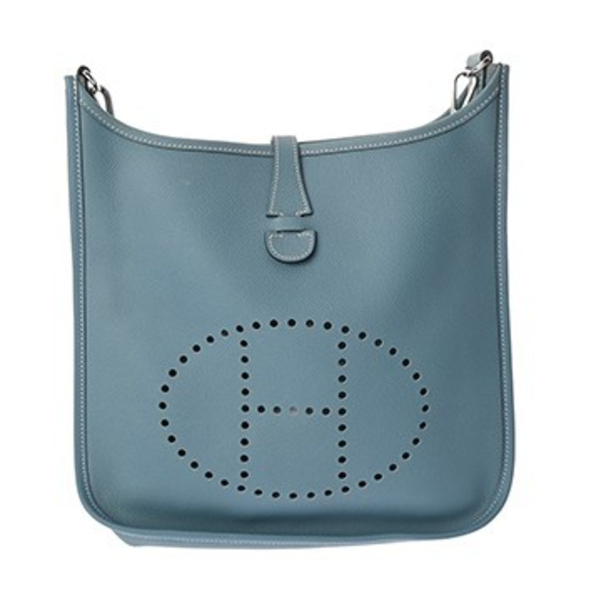 Hermes Blue Jean Epsom Leather Shoulder Bag (Pre-Owned)