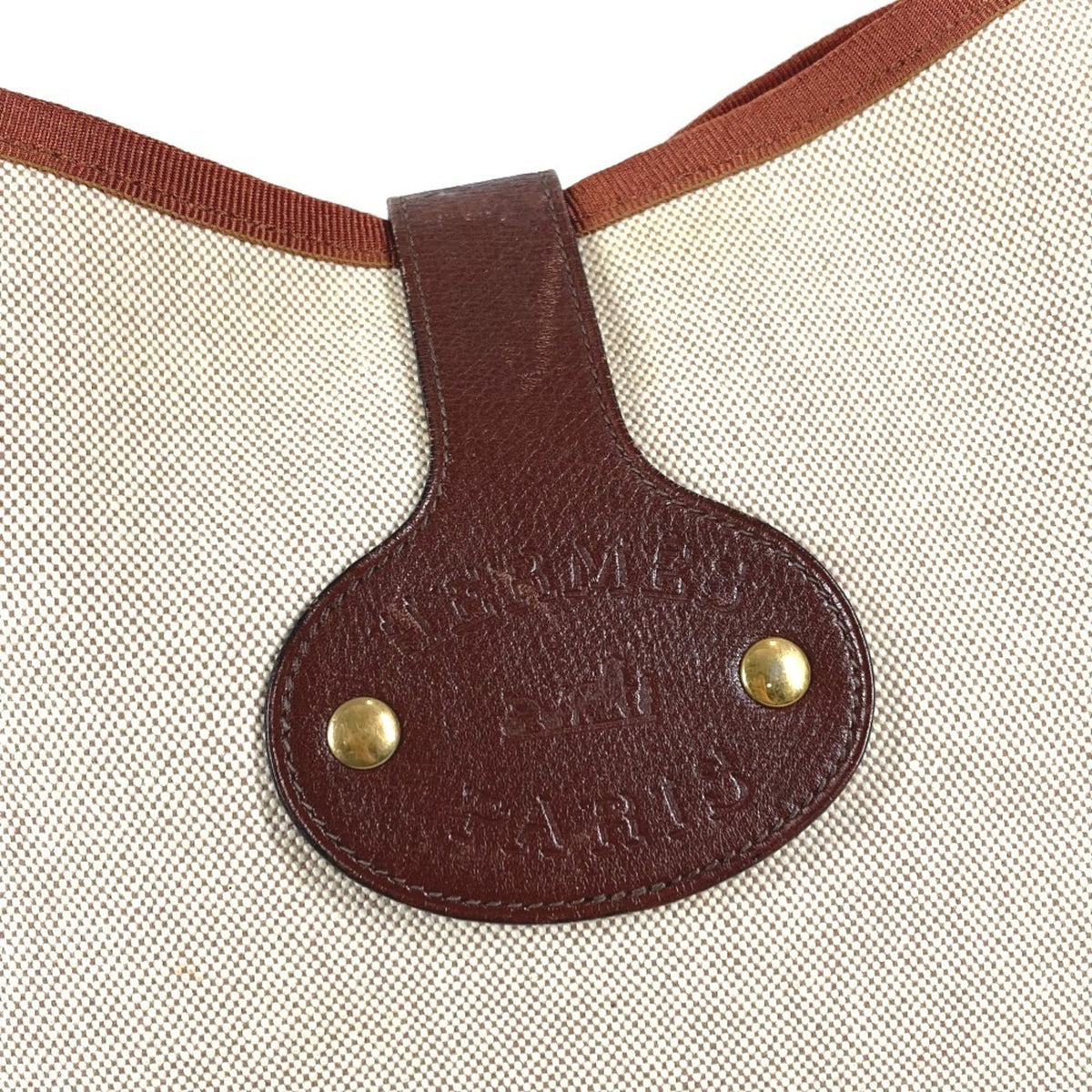 Hermes Beige Toile H Pochette Shoulder Bag (Pre-Owned)